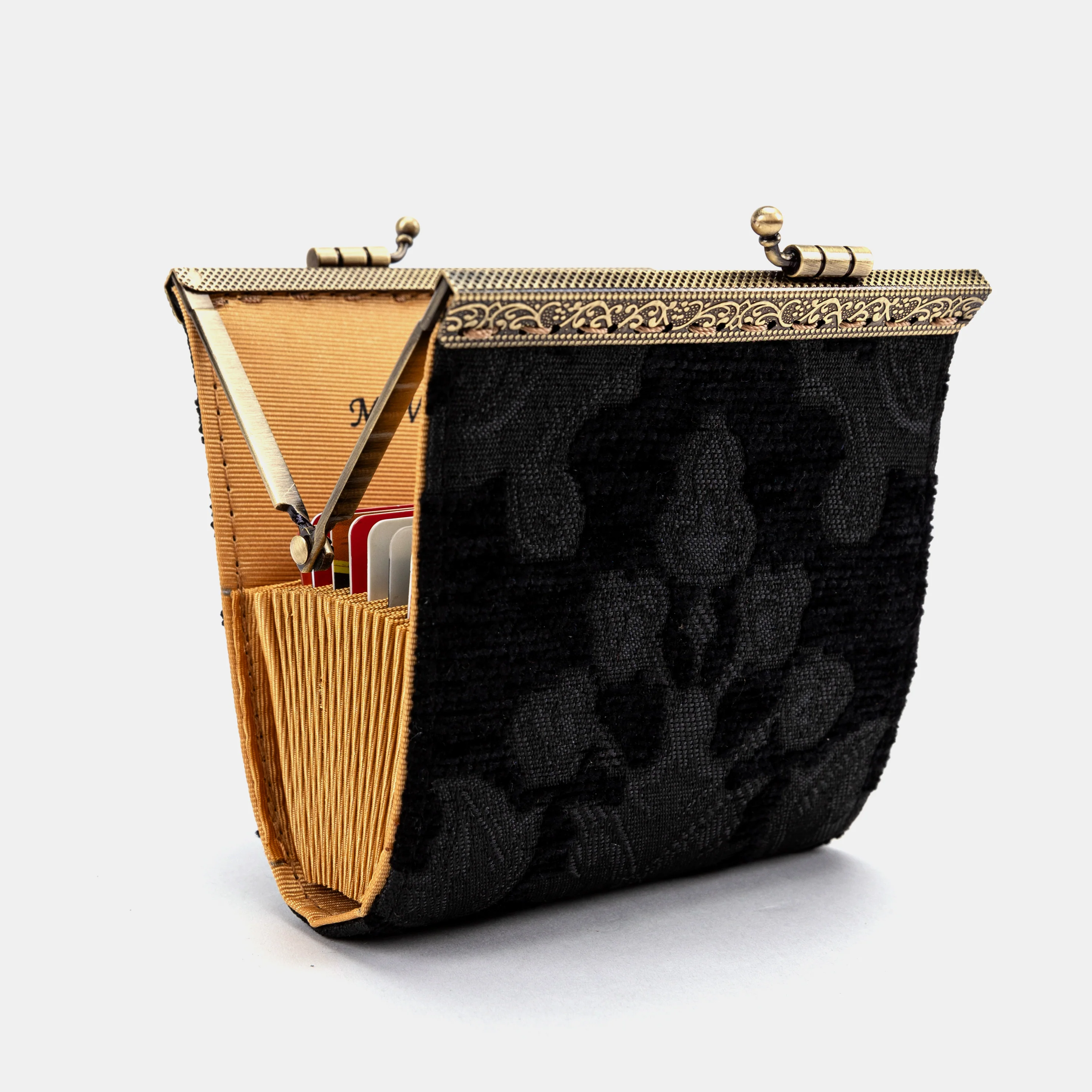Victorian Blossom Black/Black Card Wallet - Image 5