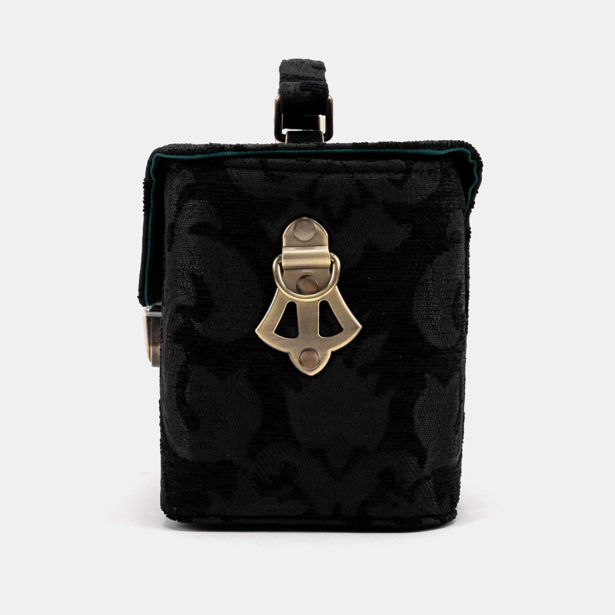 Victorian Blossom Black/Black Clara Medium Train Case Purse - Image 6