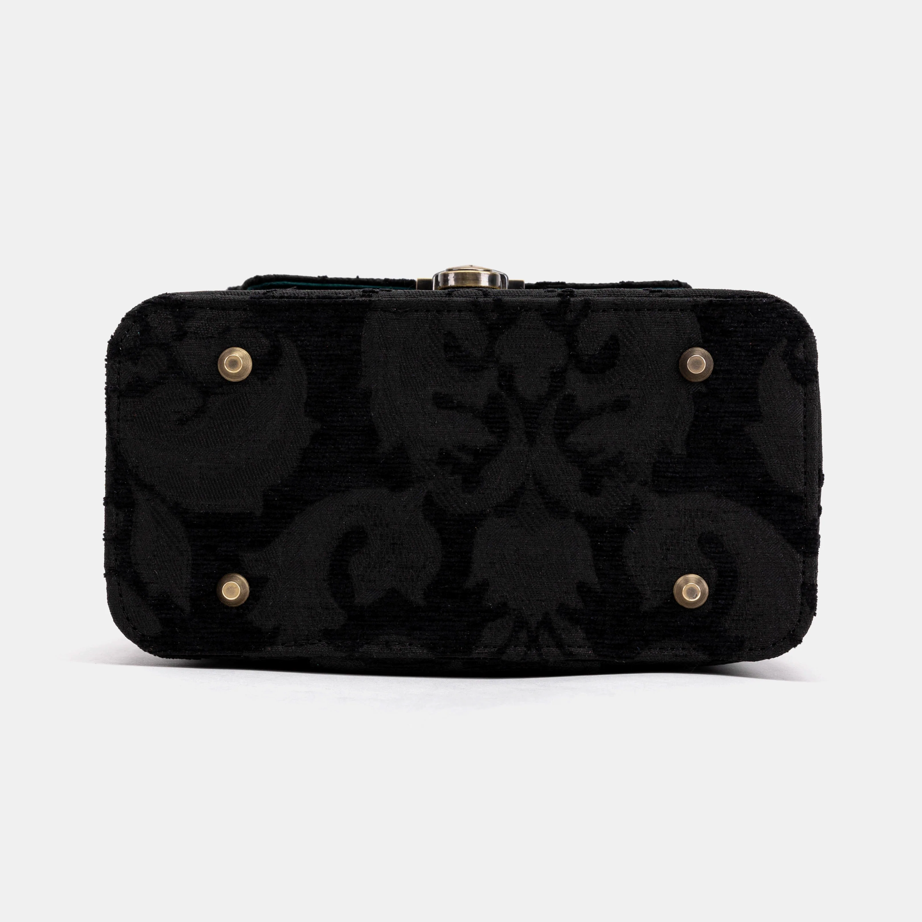 Victorian Blossom Black/Black Clara Medium Train Case Purse - Image 7