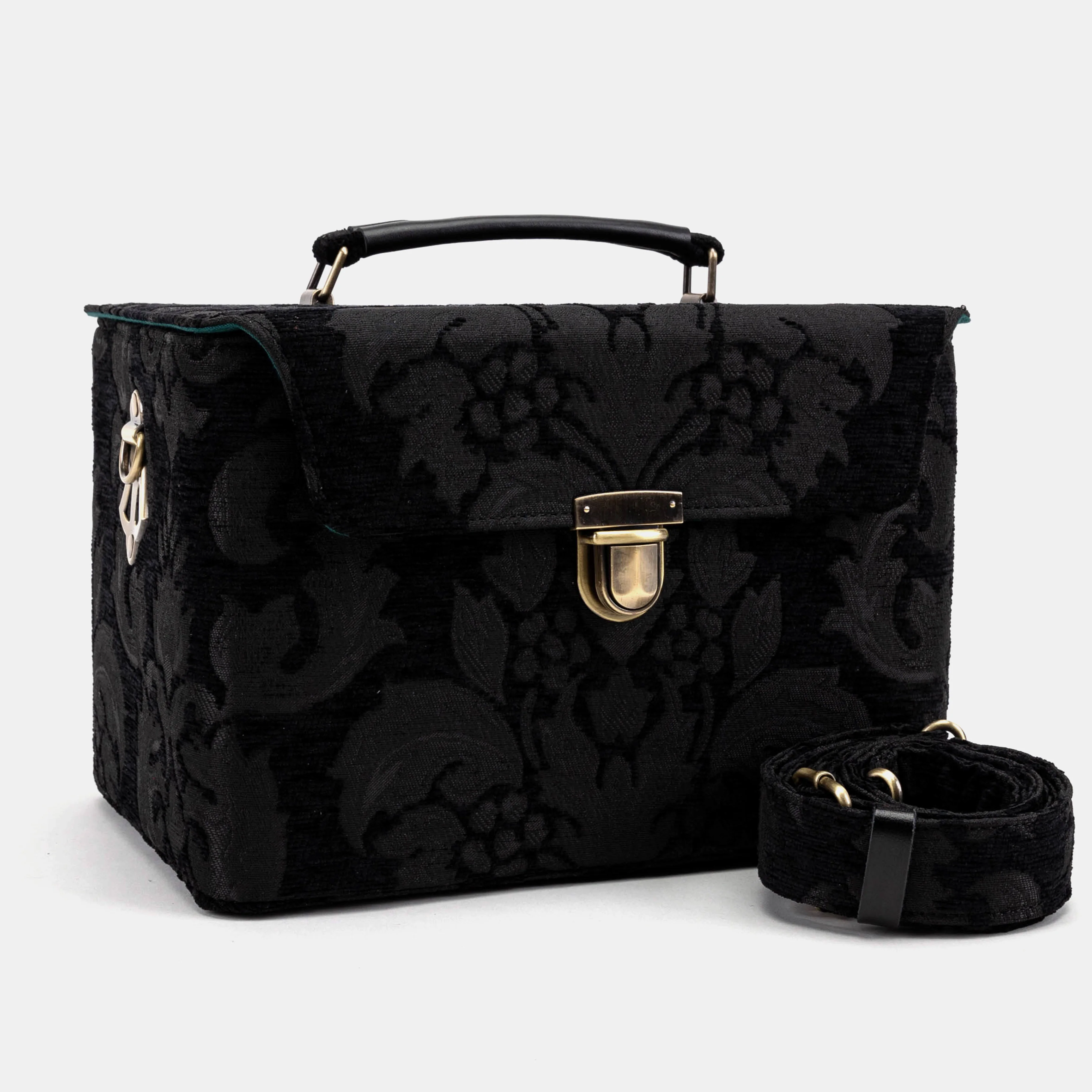 Victorian Blossom Black/Black Josephine Large Train Case - Image 2