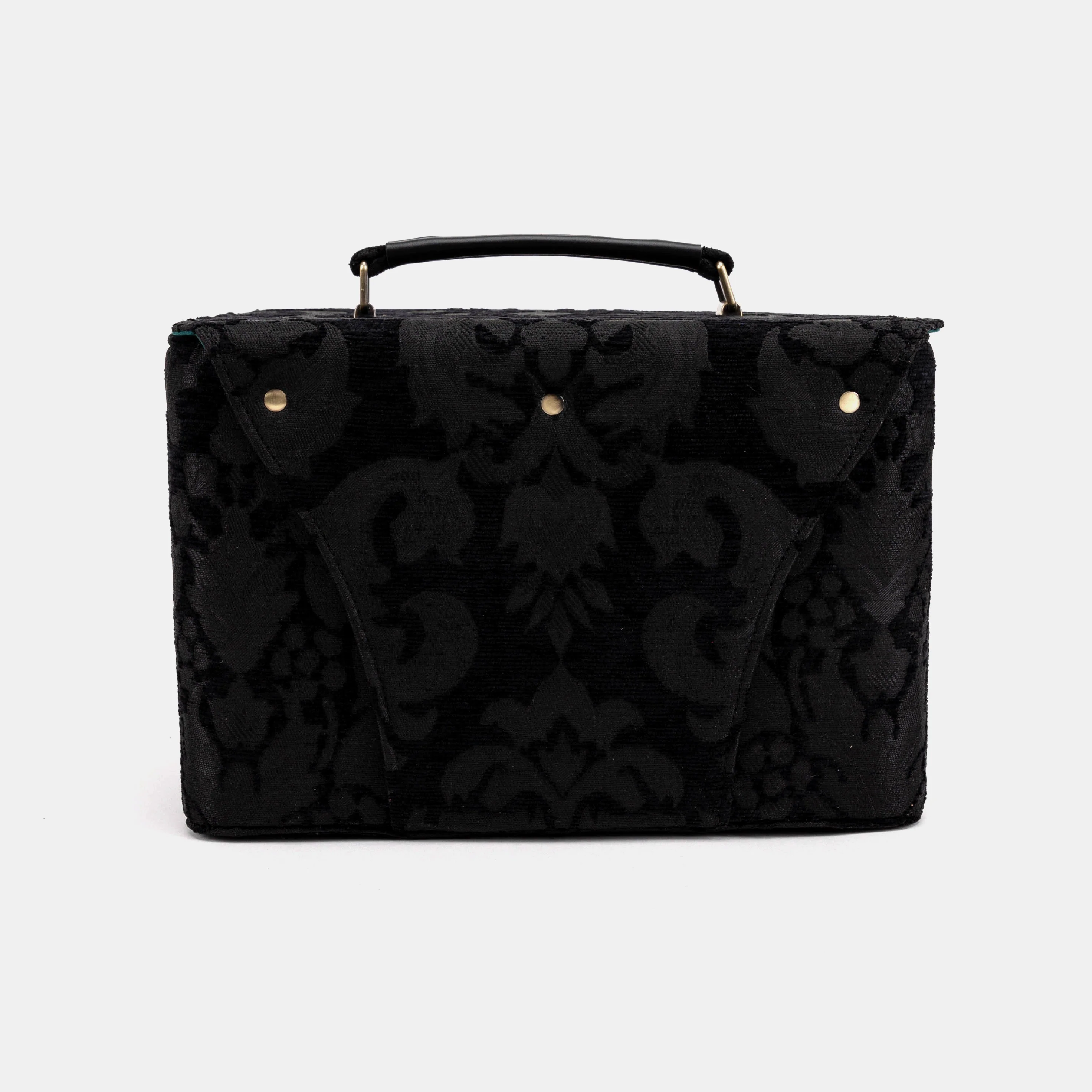 Victorian Blossom Black/Black Josephine Large Train Case - Image 4