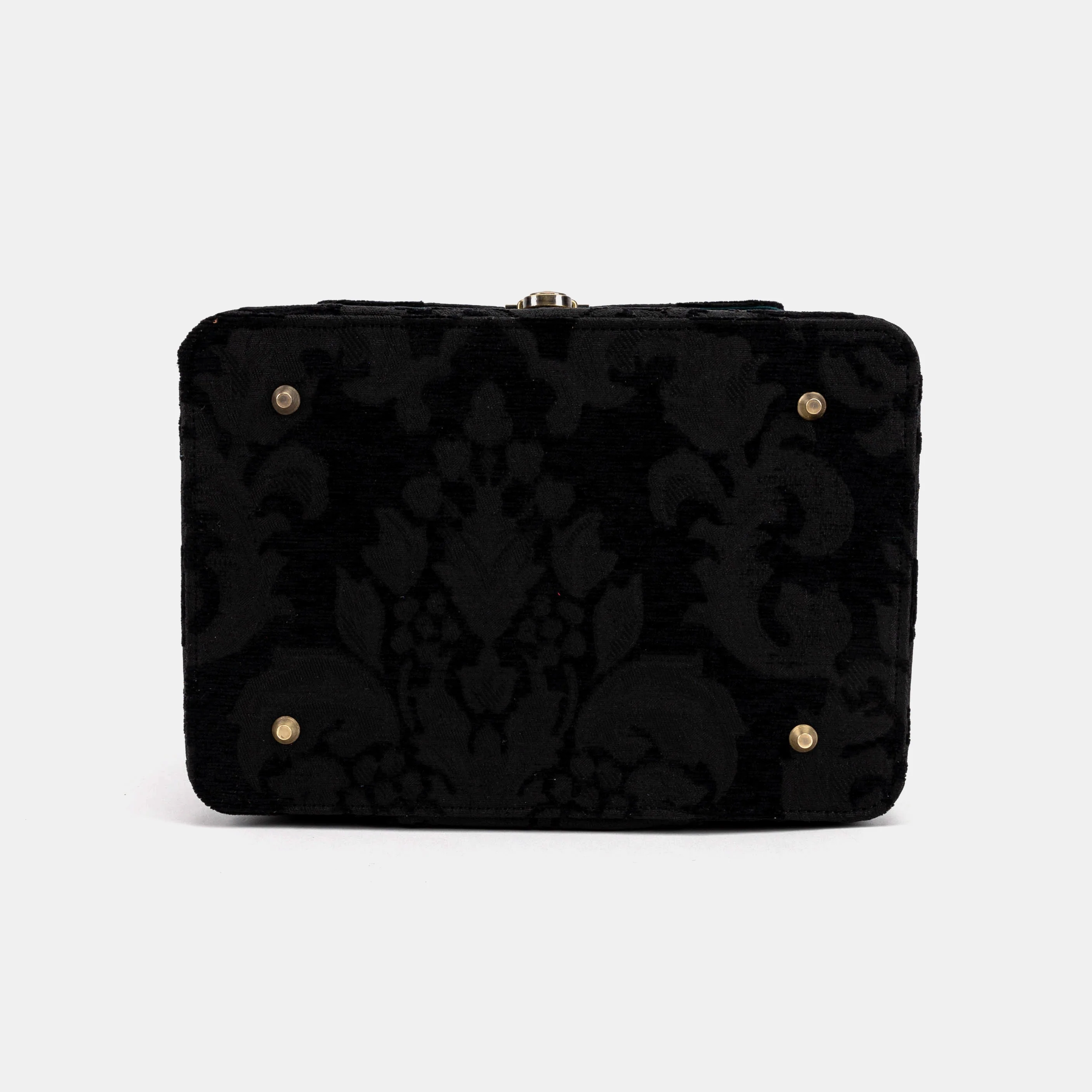 Victorian Blossom Black/Black Josephine Large Train Case - Image 8