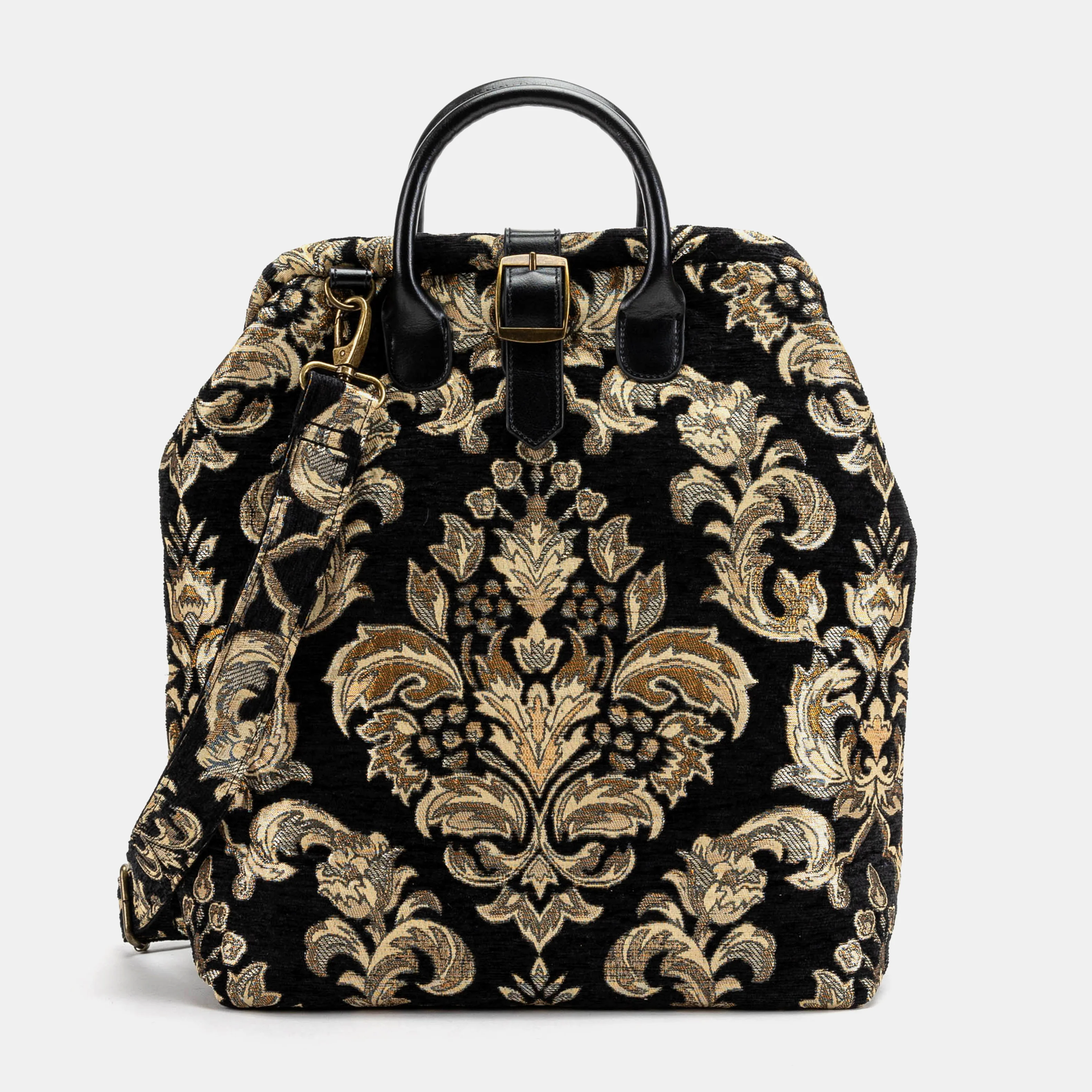 Victorian Blossom Blk/Gold Carpet Laptop Backpack - Image 4