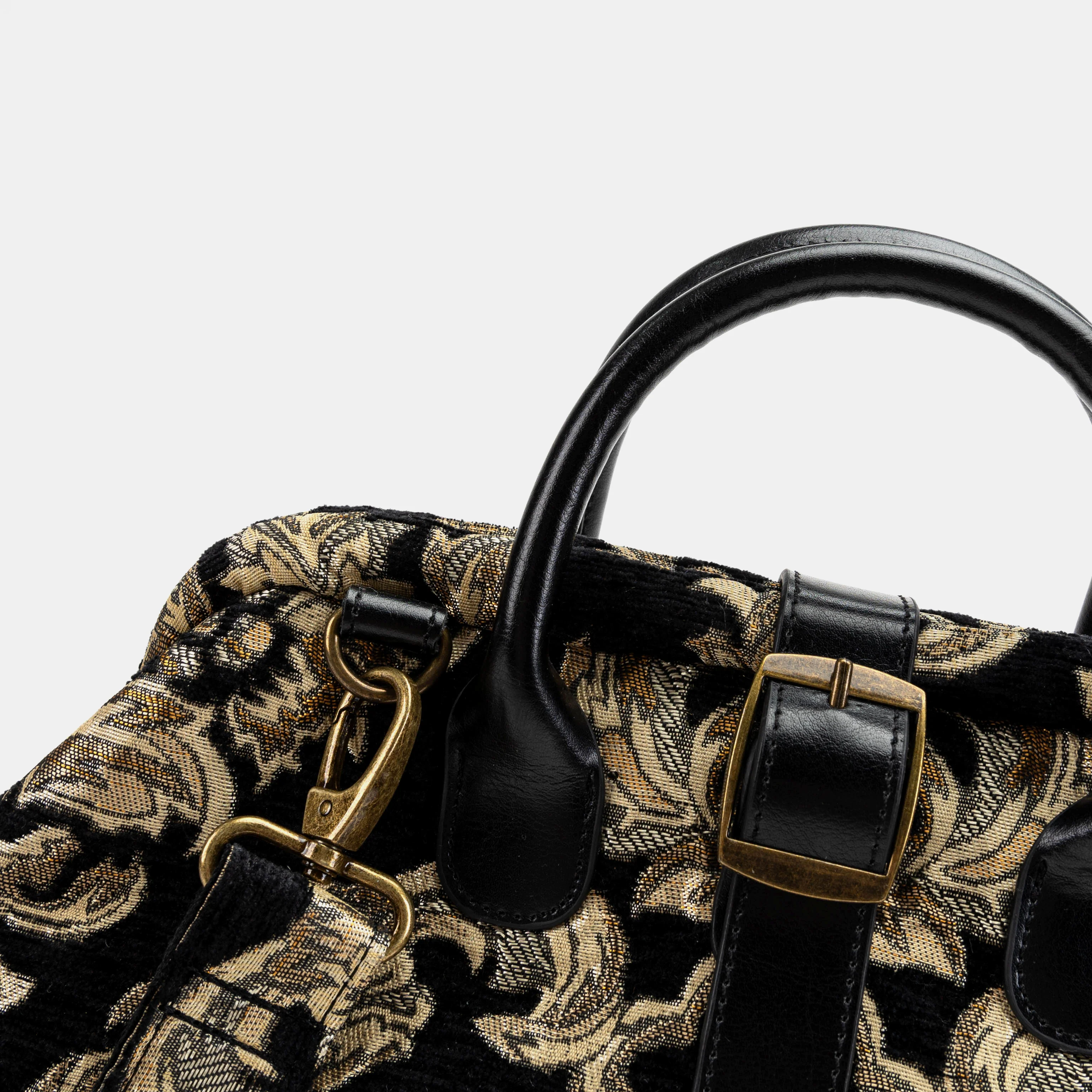 Victorian Blossom Blk/Gold Carpet Laptop Backpack - Image 5