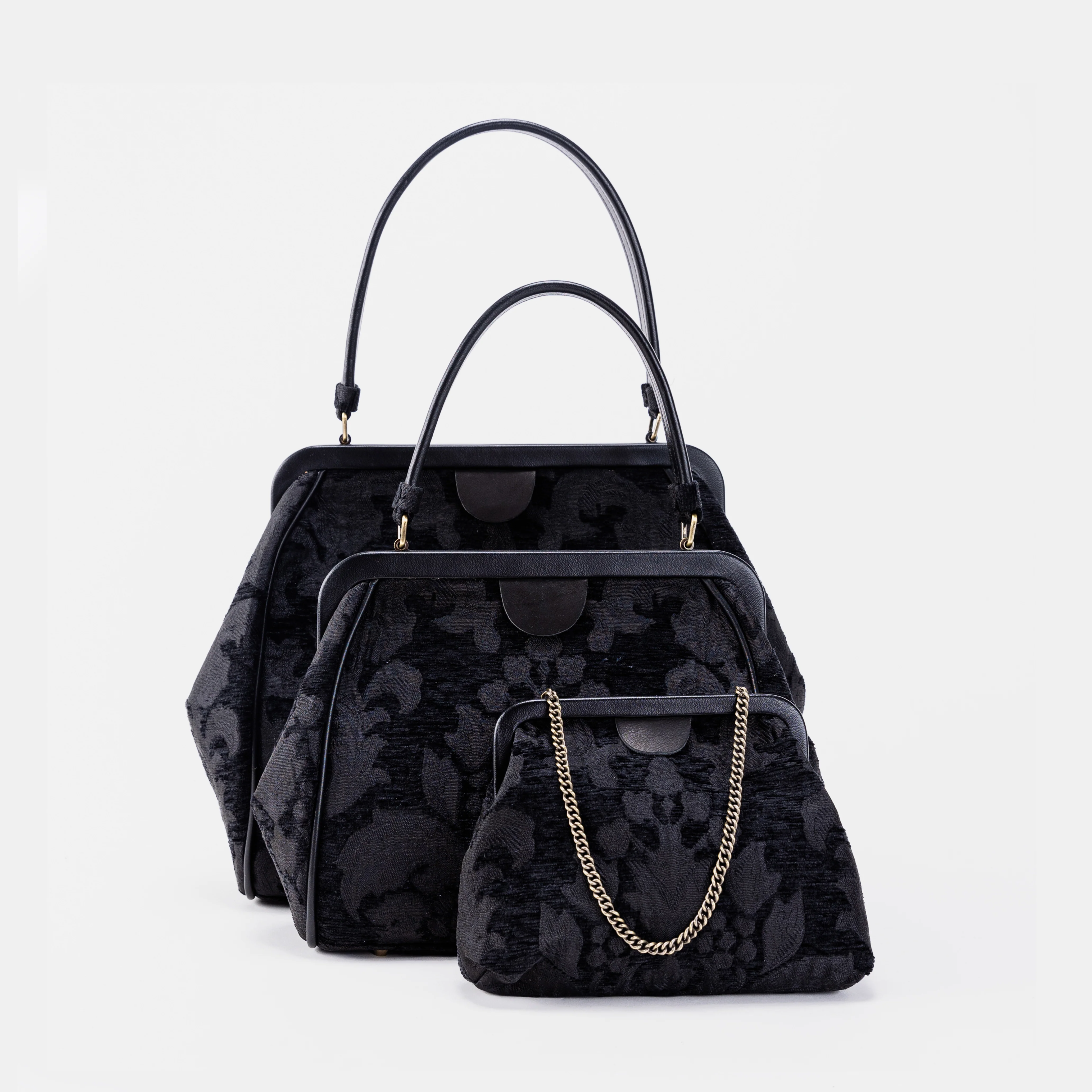 Victorian Blossom Black/Black Alma Clutch - Image 7