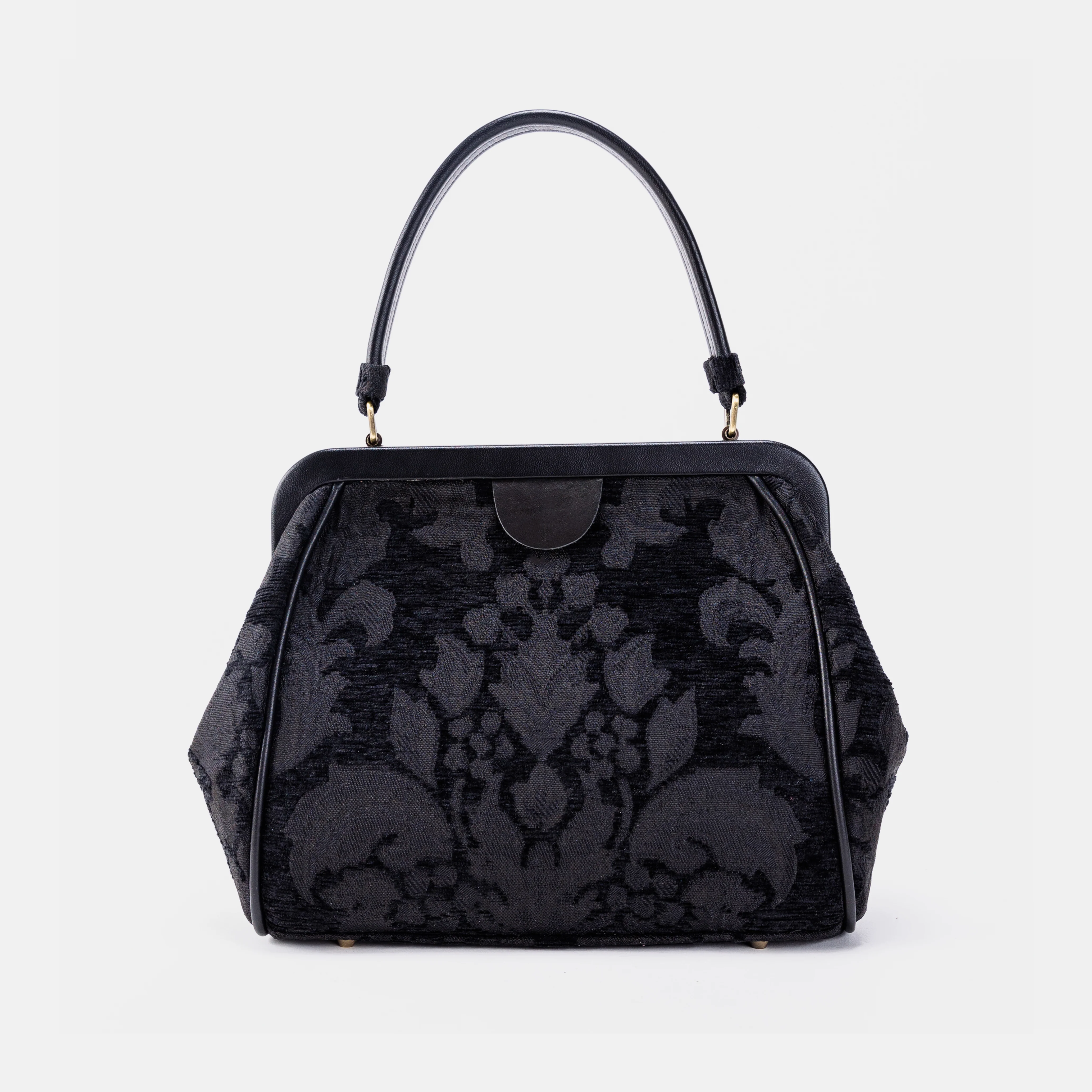 Victorian Blossom Black/Black Alma Satchel