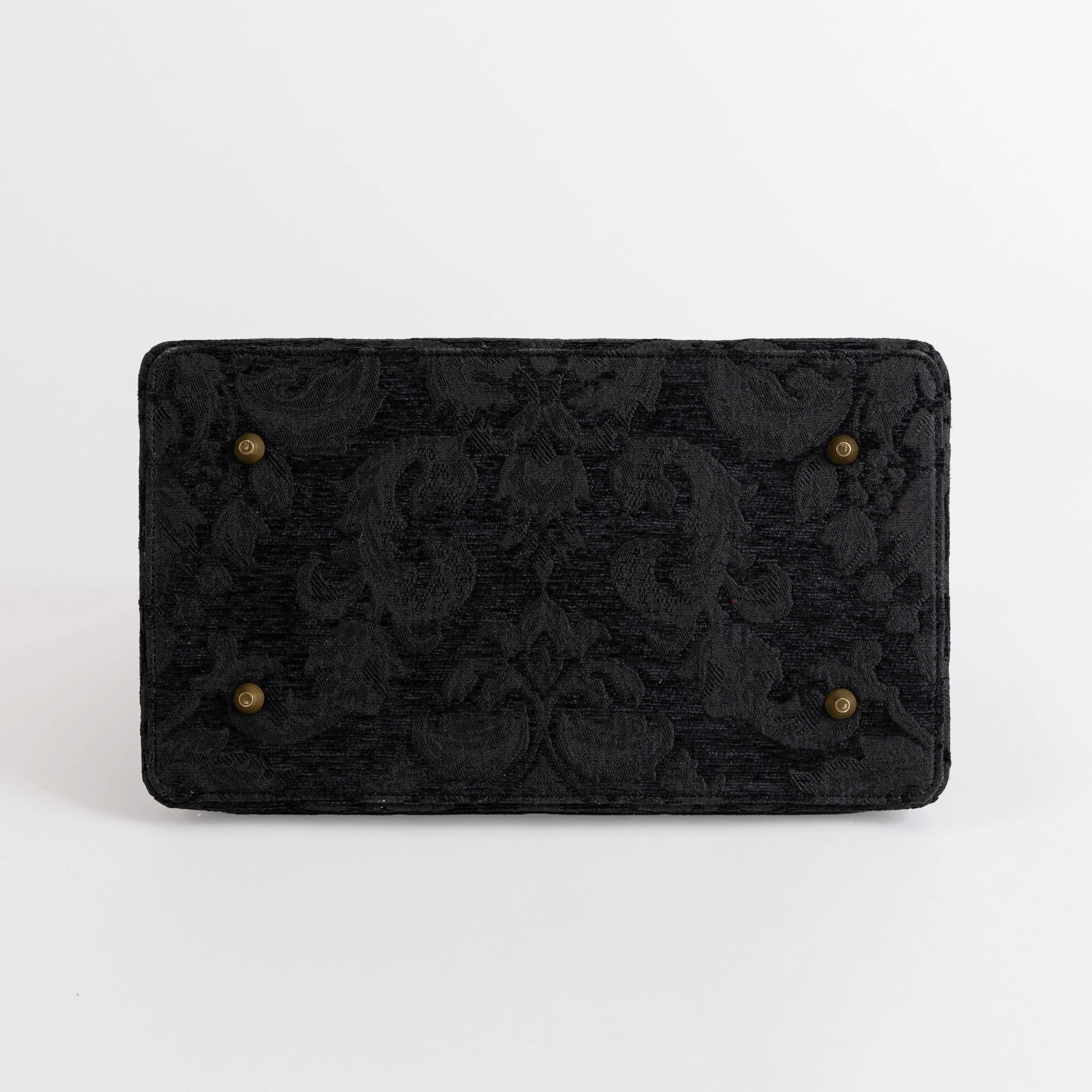 Victorian Blossom Black/Black Celine Carpet Gladstone Bag - Image 11