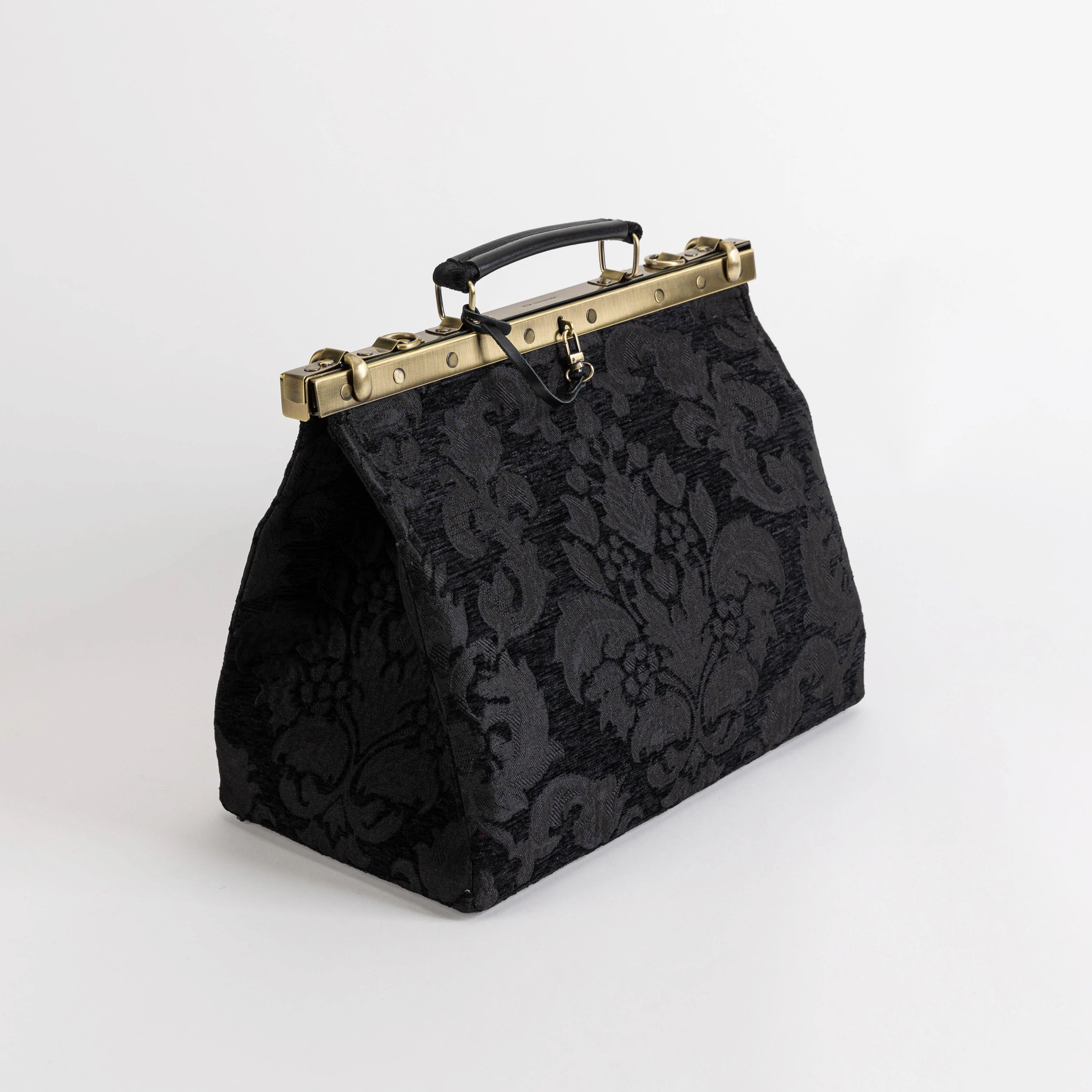 Victorian Blossom Black/Black Celine Carpet Gladstone Bag - Image 3