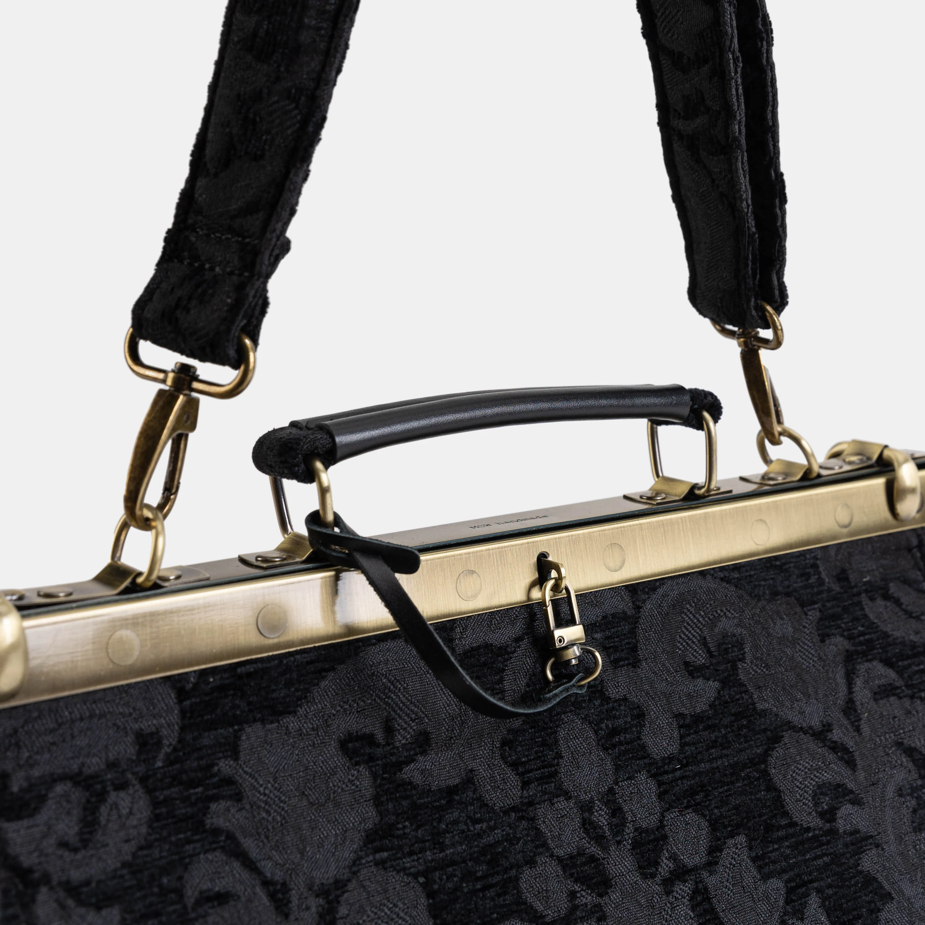 Victorian Blossom Black/Black Celine Carpet Gladstone Bag - Image 5