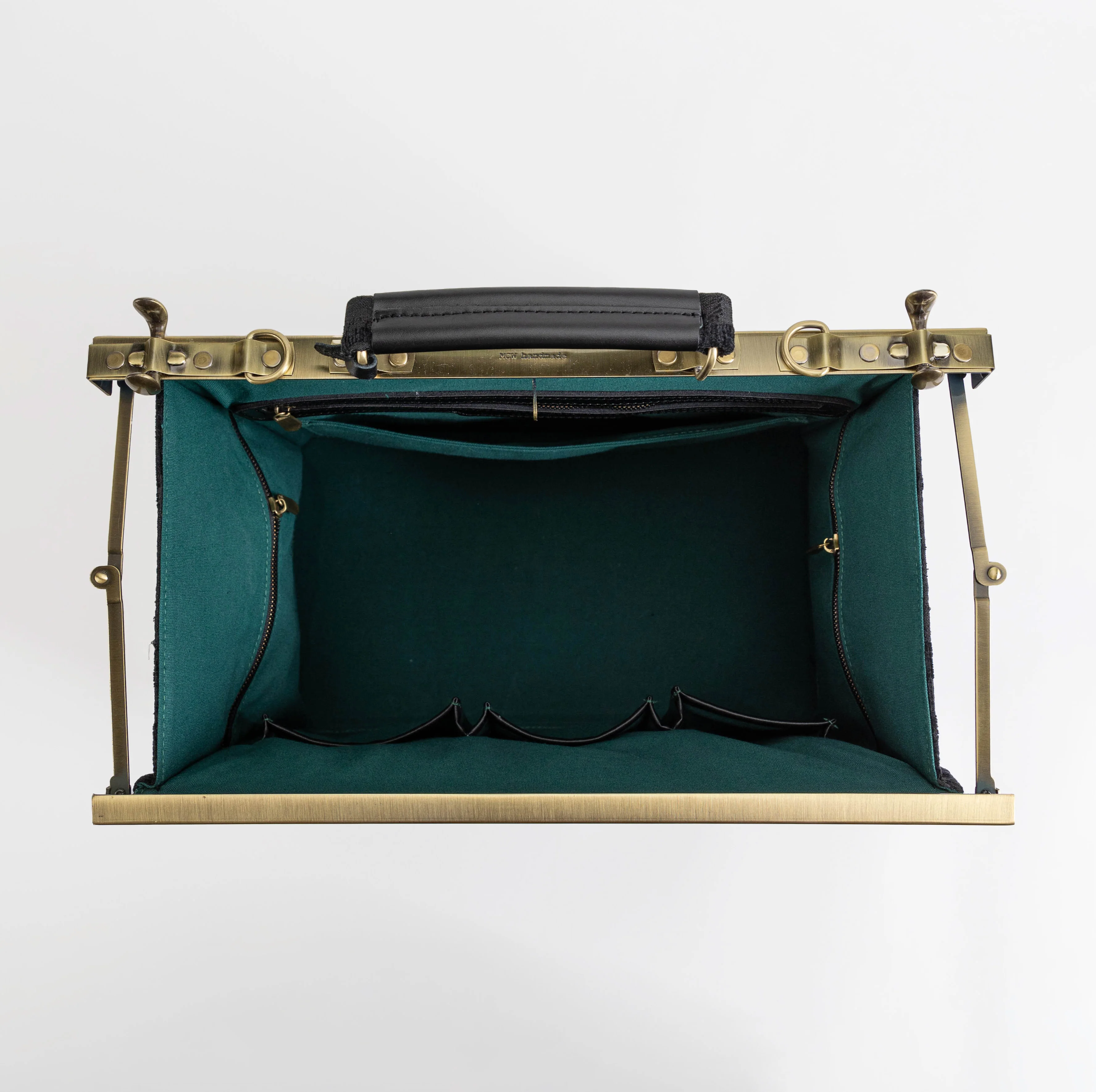 Victorian Blossom Black/Black Celine Carpet Gladstone Bag - Image 6