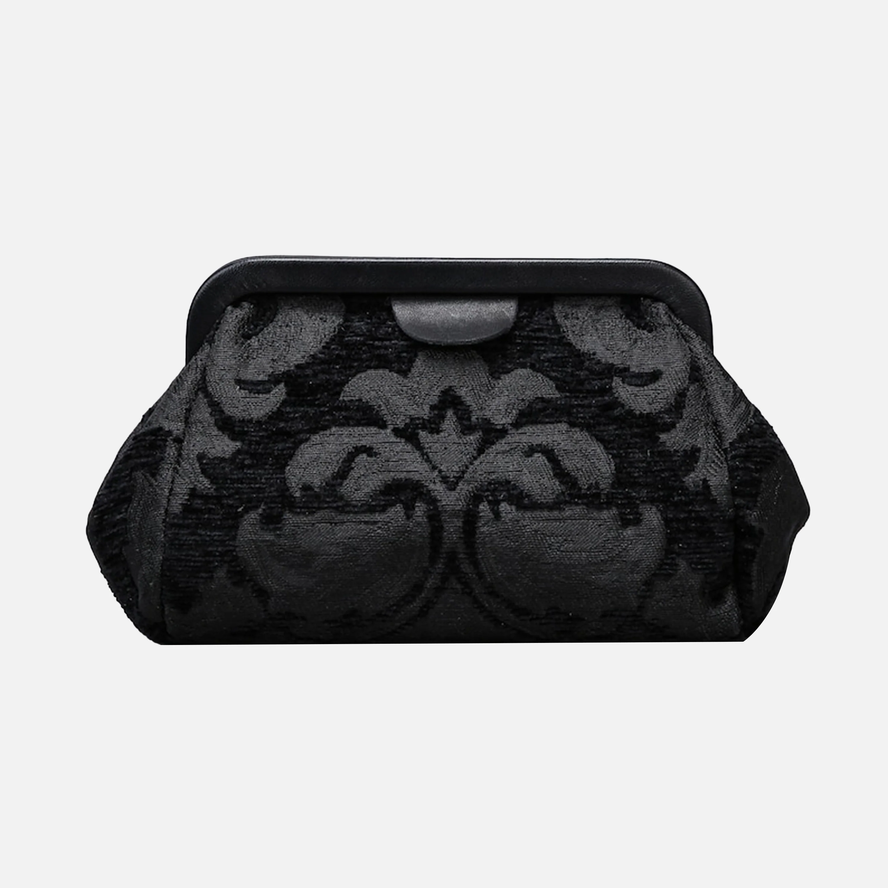 Victorian Blossom Black/Black Evening Bag Clutch - Image 3
