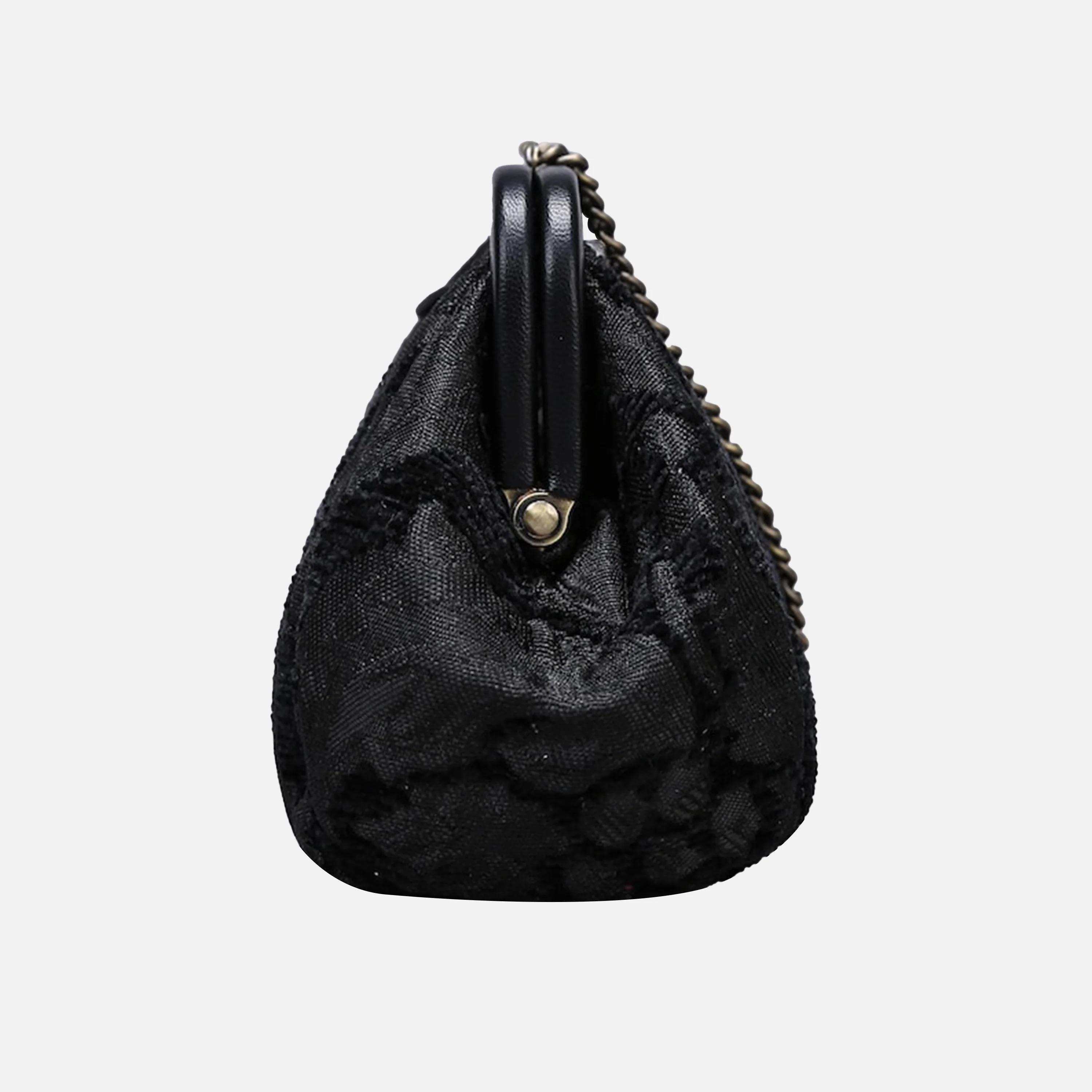 Victorian Blossom Black/Black Evening Bag Clutch - Image 4