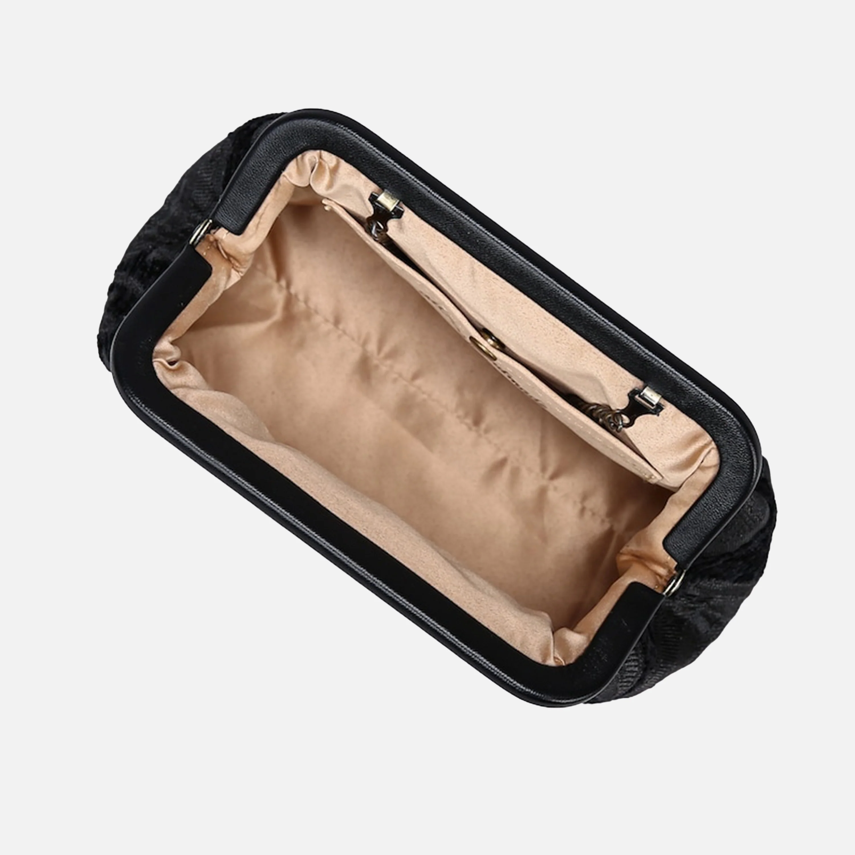 Victorian Blossom Black/Black Evening Bag Clutch - Image 6