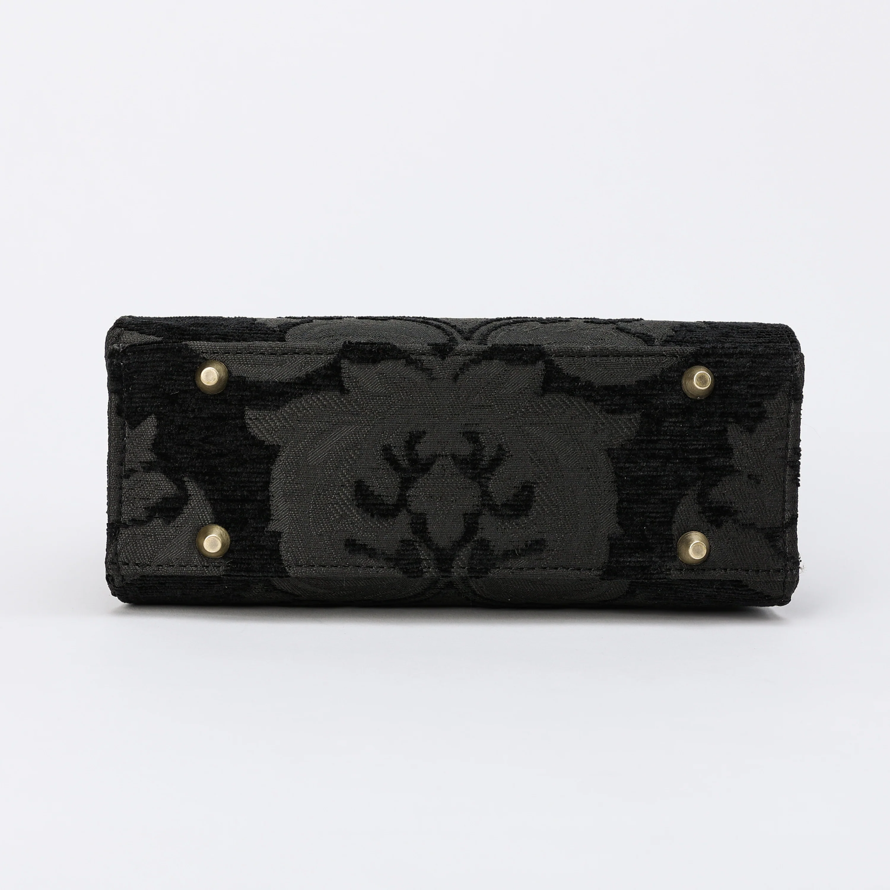 Victorian Blossom Black/Black Flap Satchel - Image 6
