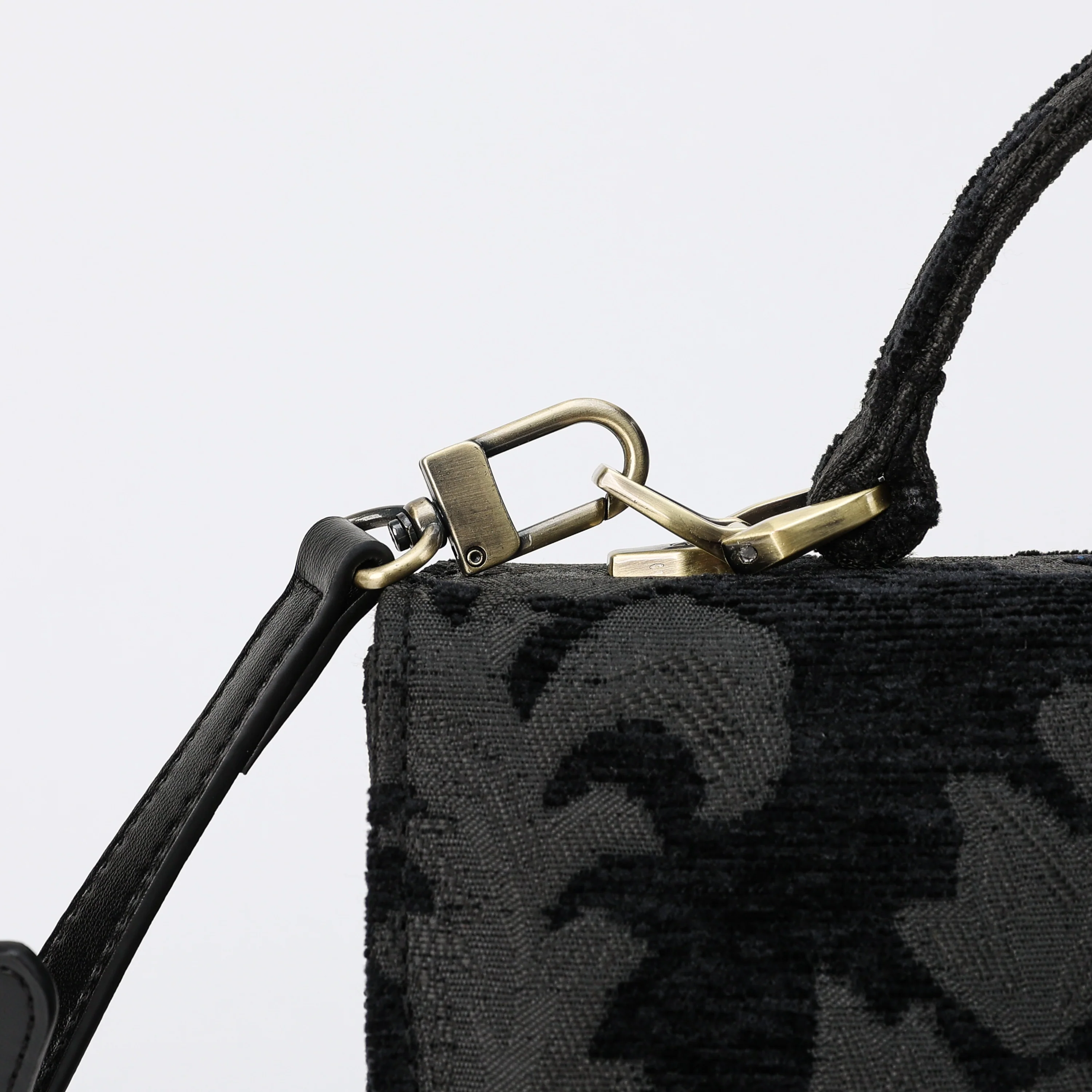 Victorian Blossom Black/Black Flap Satchel - Image 8