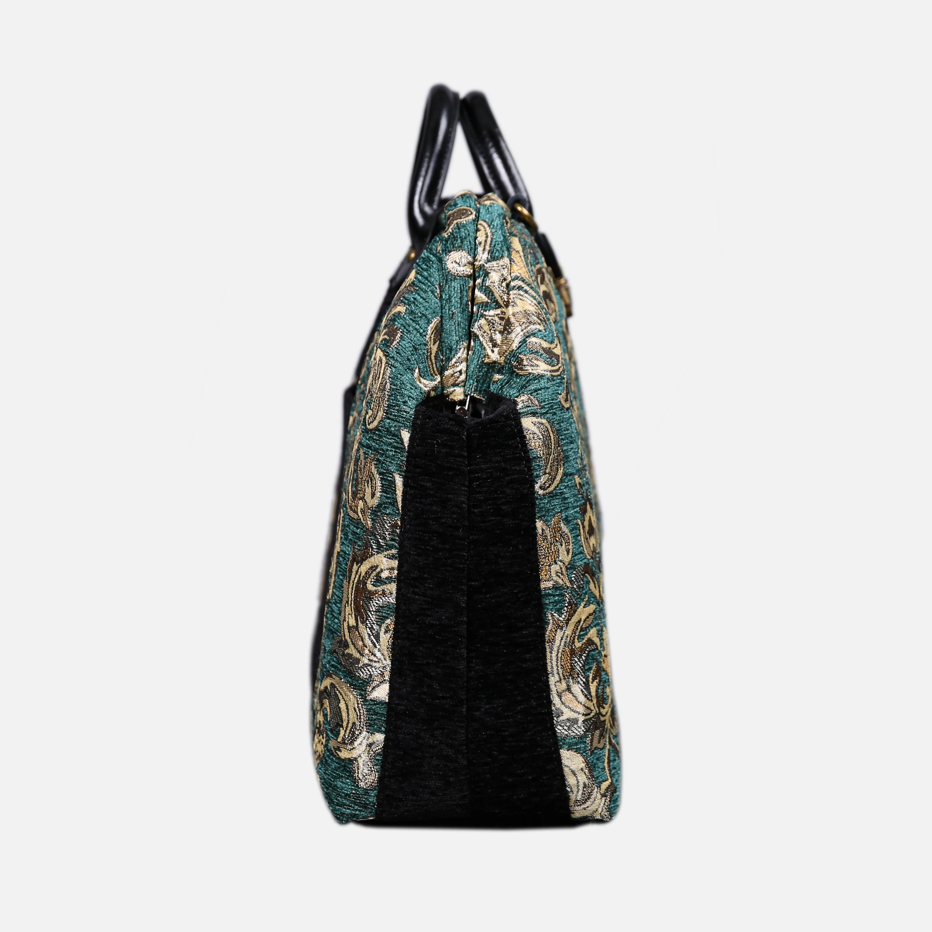 Victorian Blossom Green Laptop Work Bag - Image 3