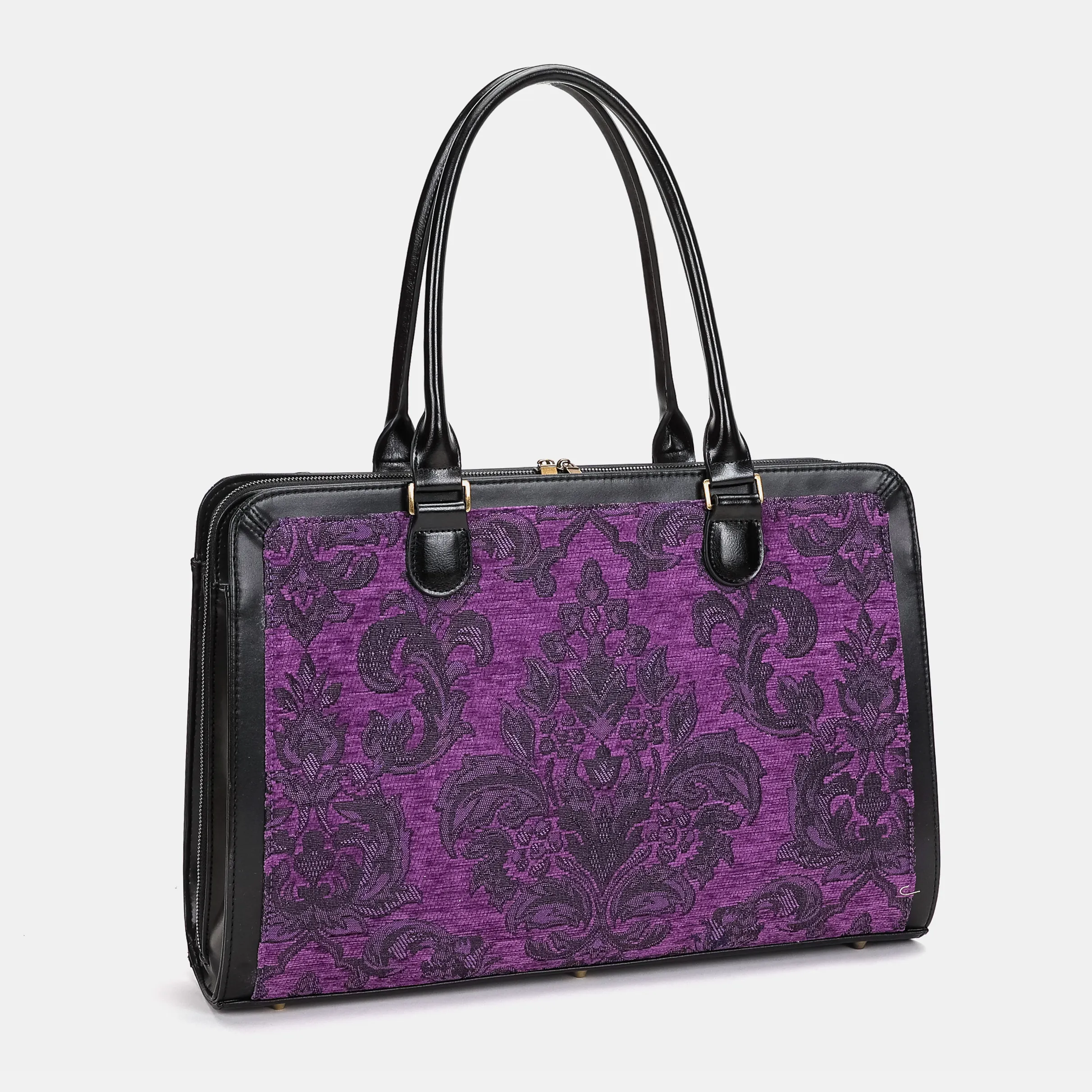 Victorian Blossom Purple Business Tote