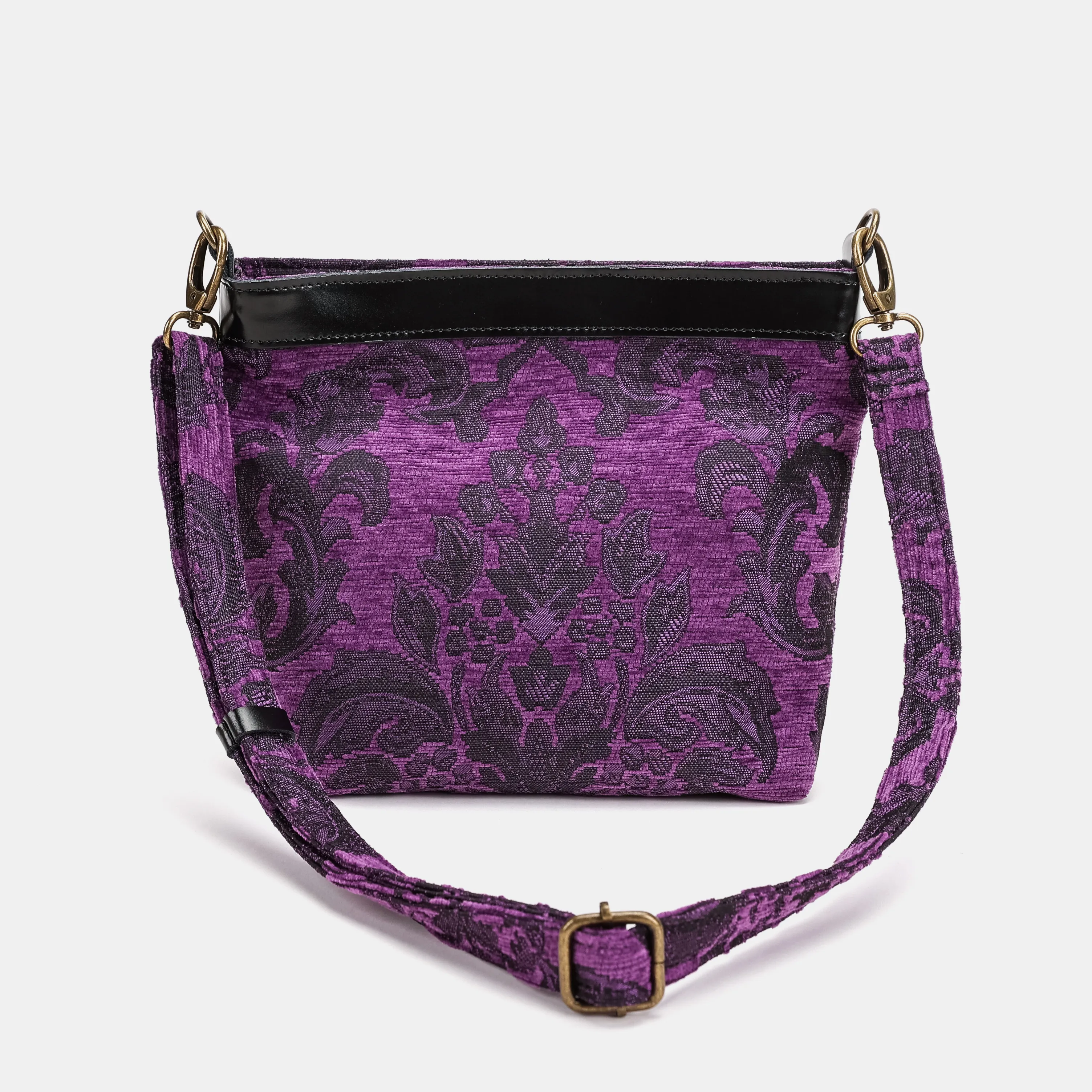 Victorian Blossom Purple Butterfly Crossbody Bag - Image 5