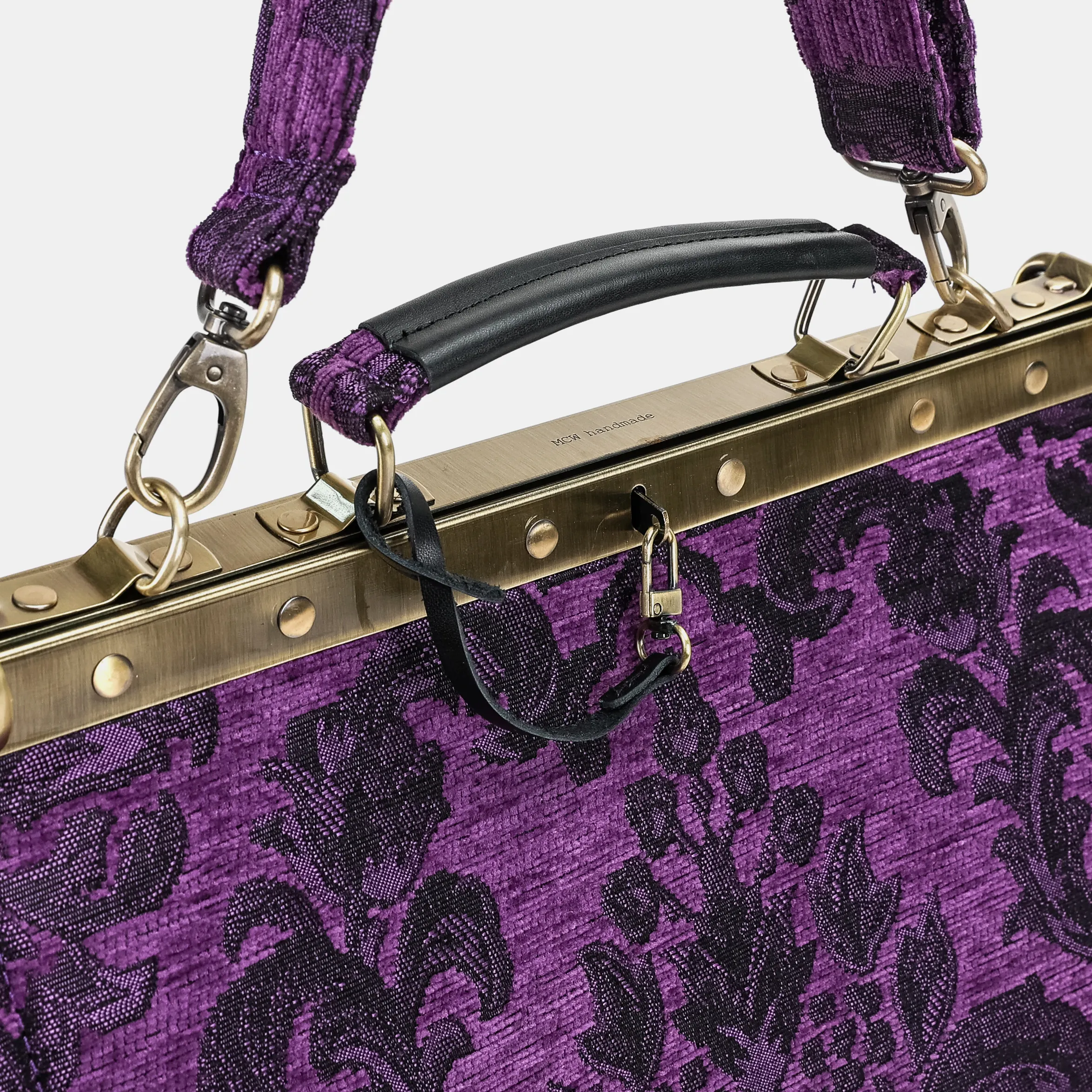 Victorian Blossom Purple Celine Carpet Gladstone Bag - Image 13