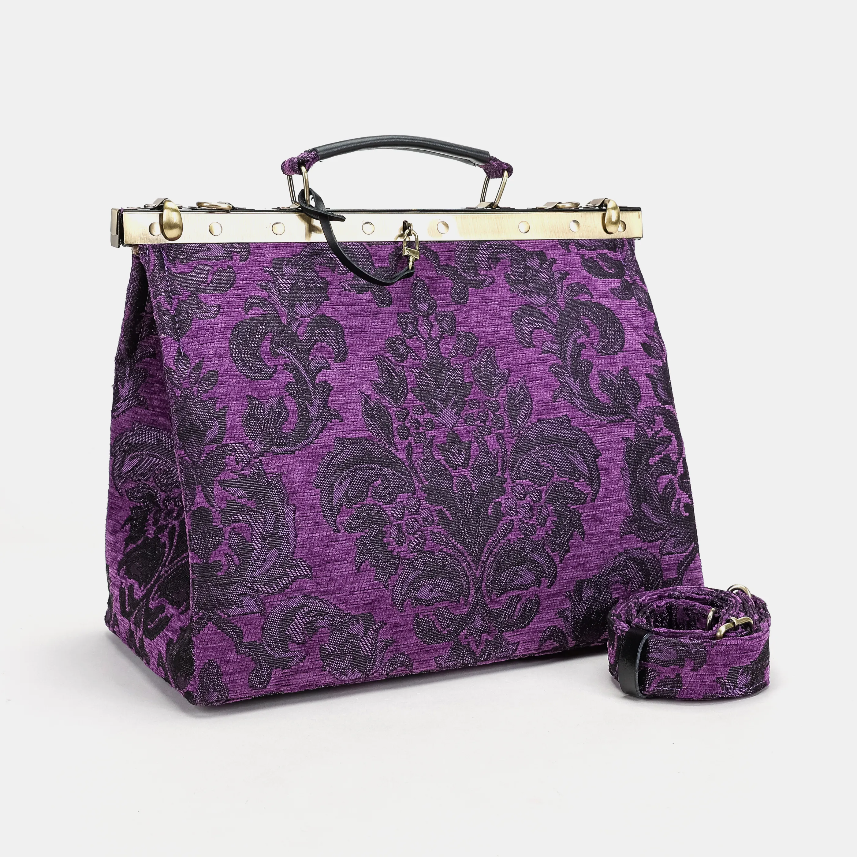 Victorian Blossom Purple Celine Carpet Gladstone Bag - Image 2