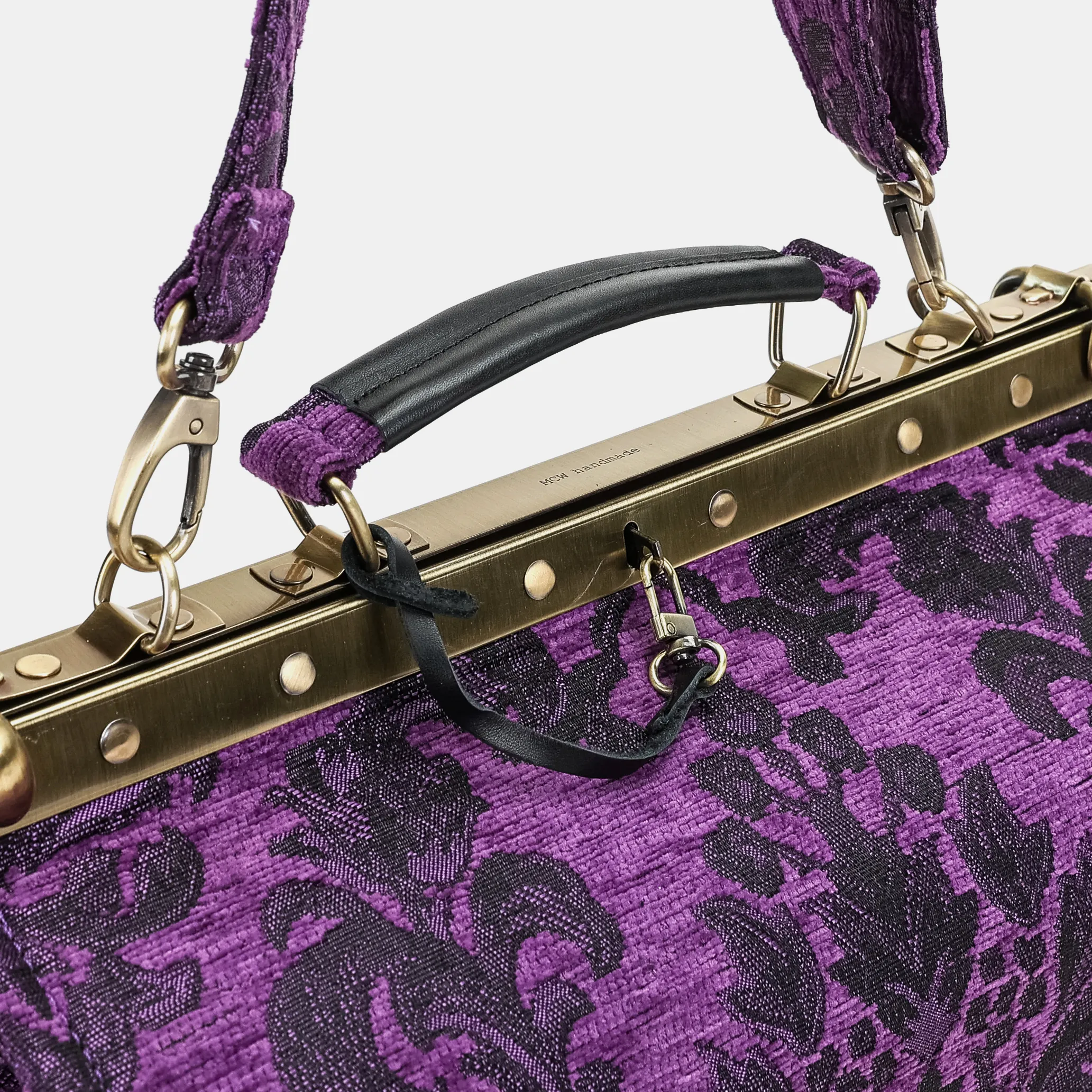 Victorian Blossom Purple Genevieve Carpet Gladstone Bag - Image 5