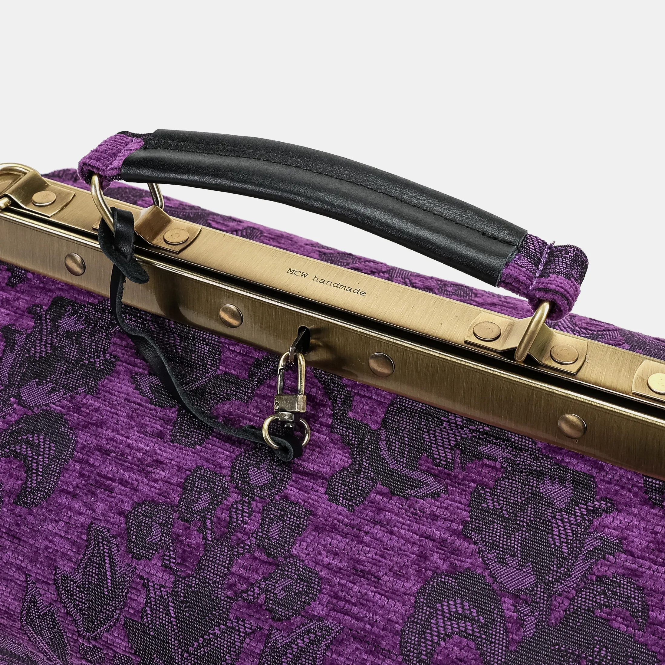 Victorian Blossom Purple Genevieve Carpet Gladstone Bag - Image 6