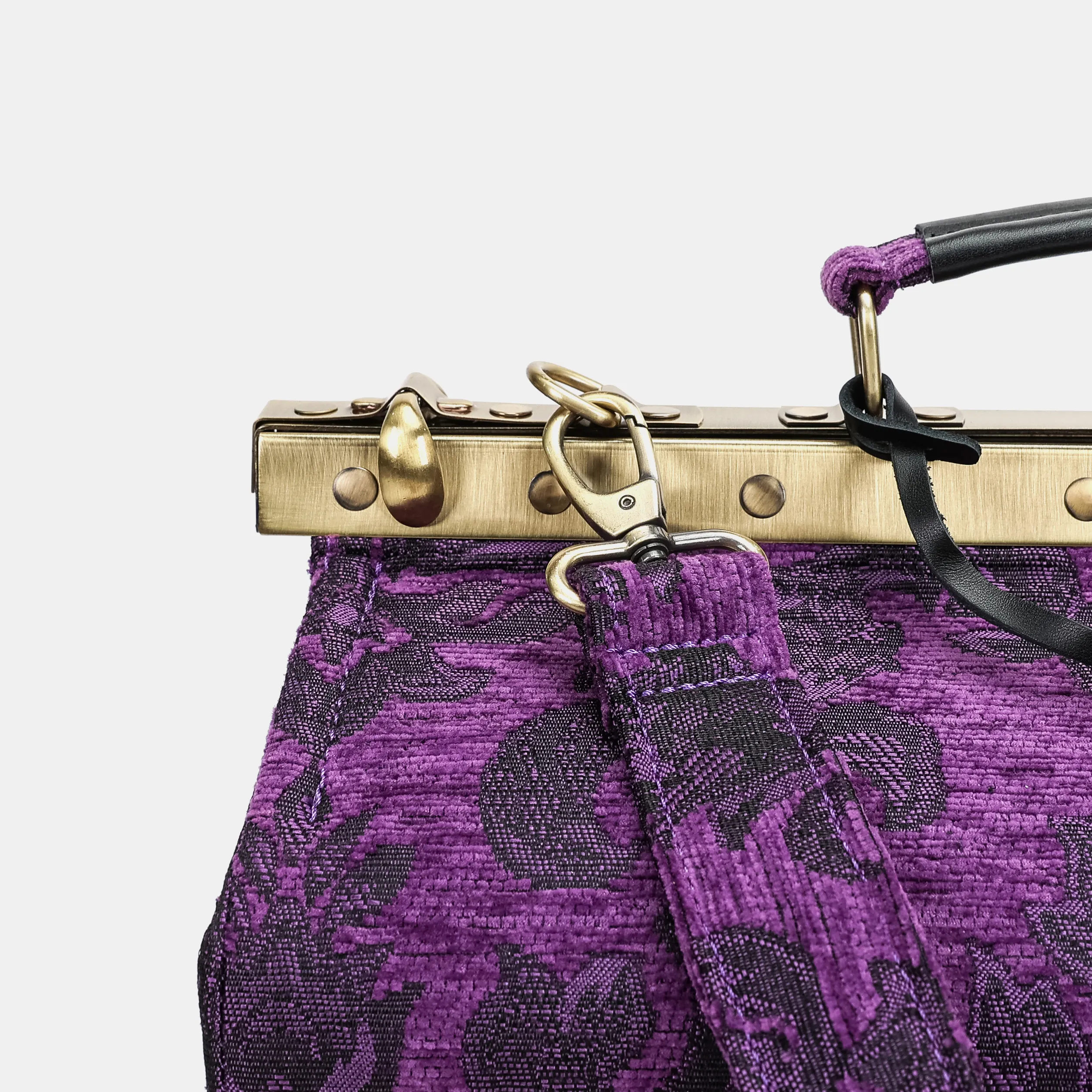 Victorian Blossom Purple Genevieve Carpet Gladstone Bag - Image 7