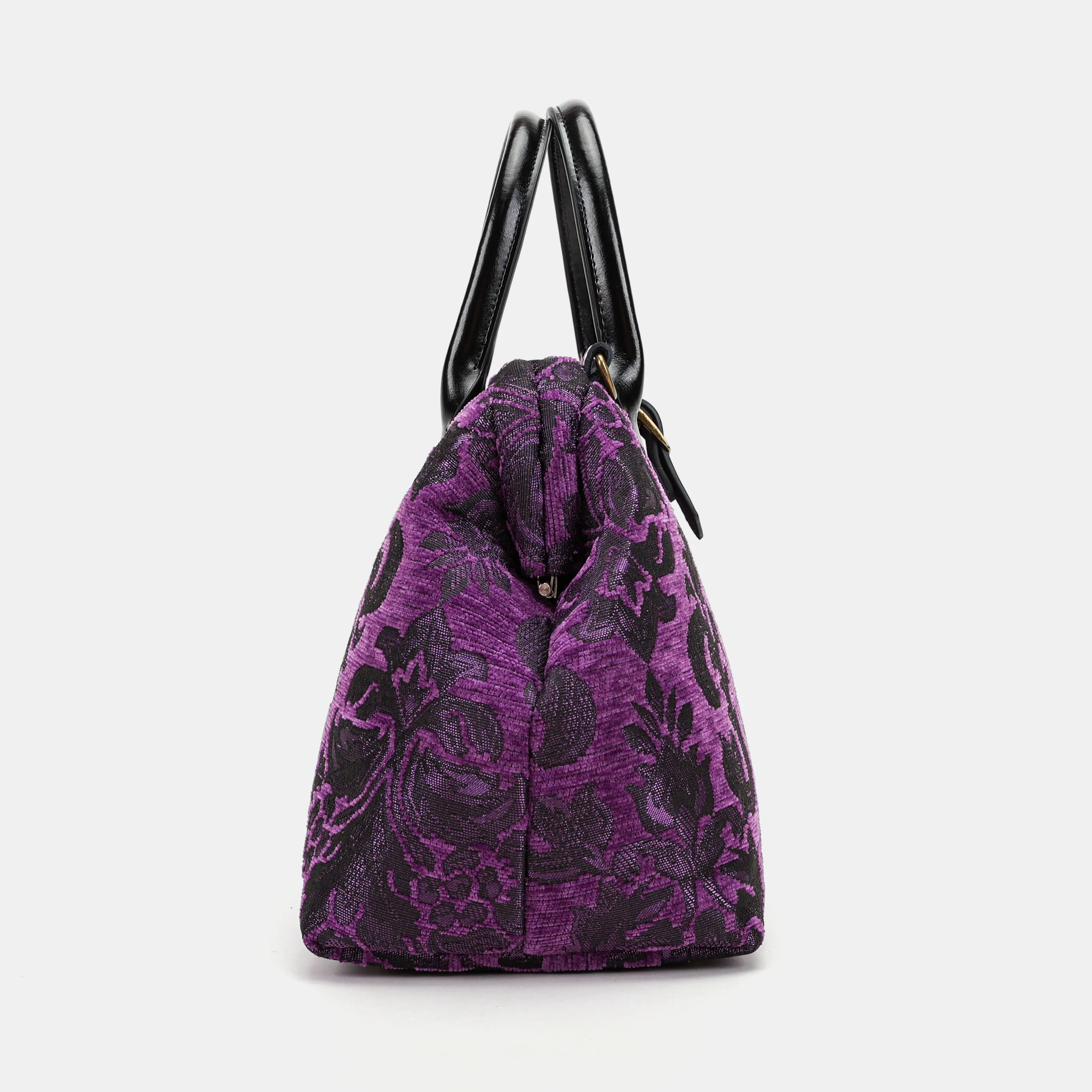 Victorian Blossom Purple Carpet Handbag Purse - Image 5