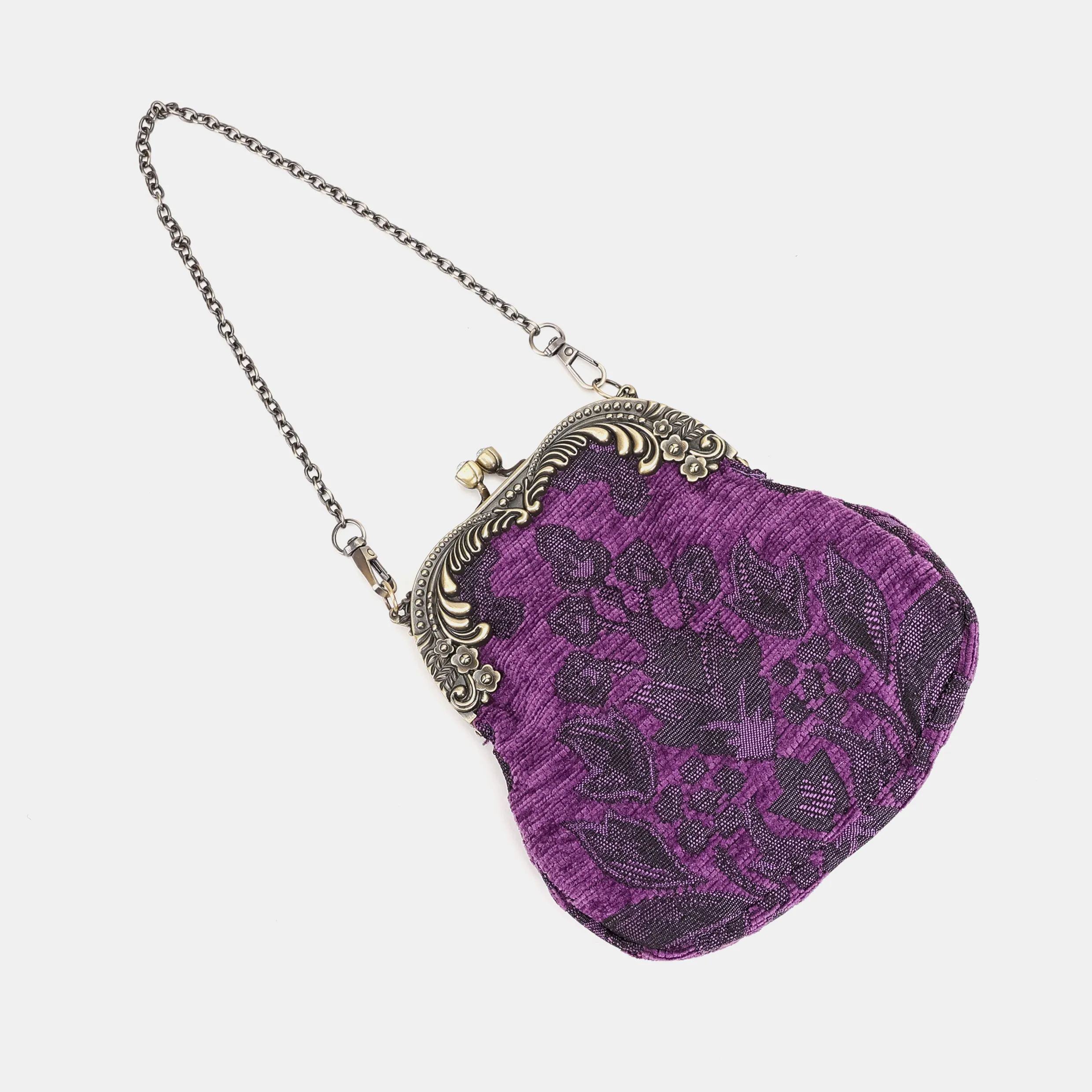 Victorian Blossom Purple Chatelaine Purse Medium - Image 2