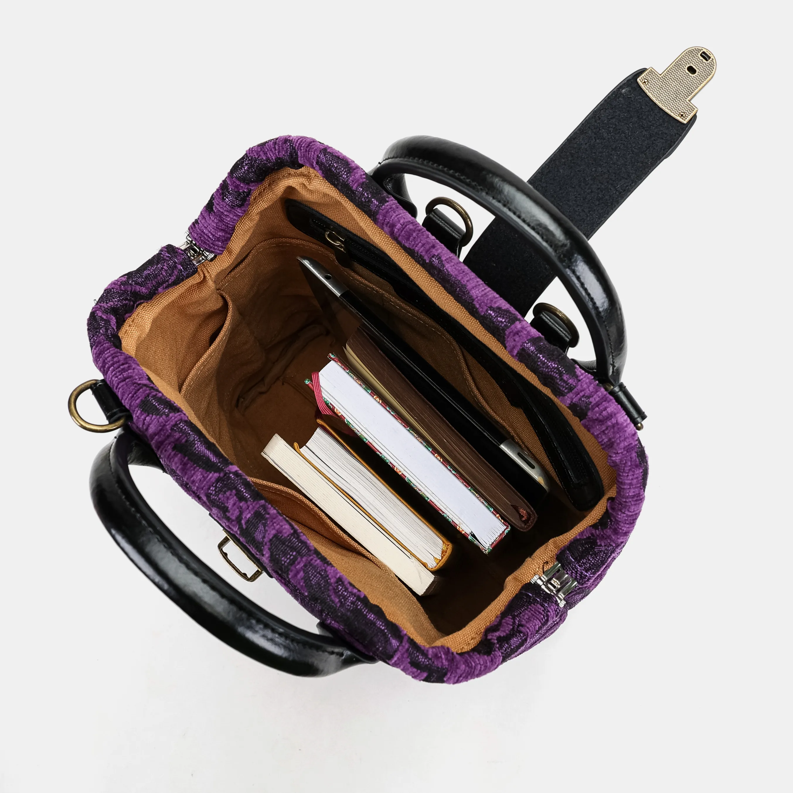 Victorian Blossom Purple Everyday Backpack - Image 10