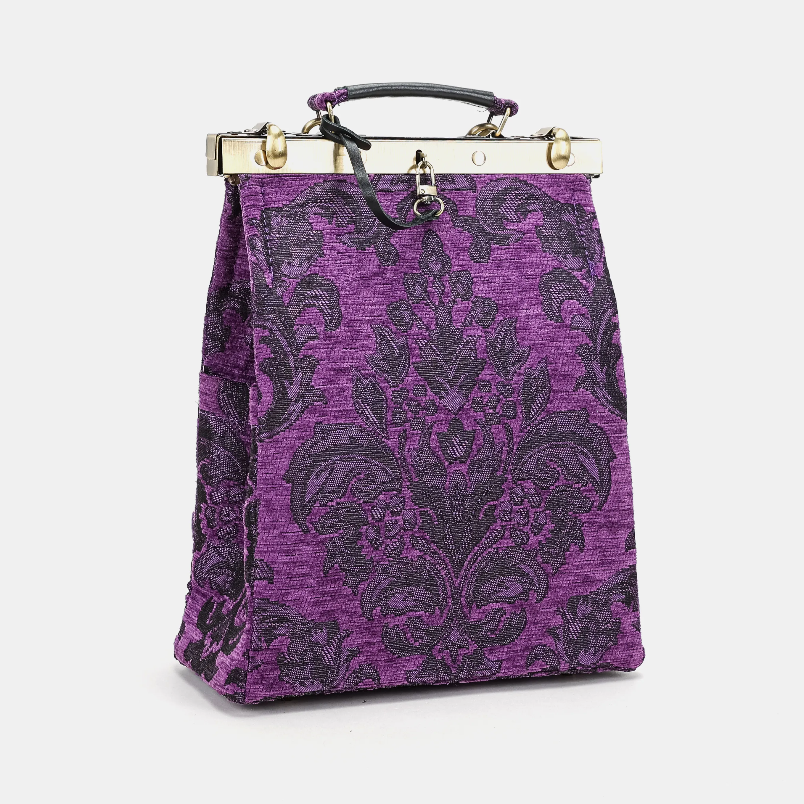 Victorian Blossom Purple Helena Carpet Backpack Gladstone Bag - Image 3