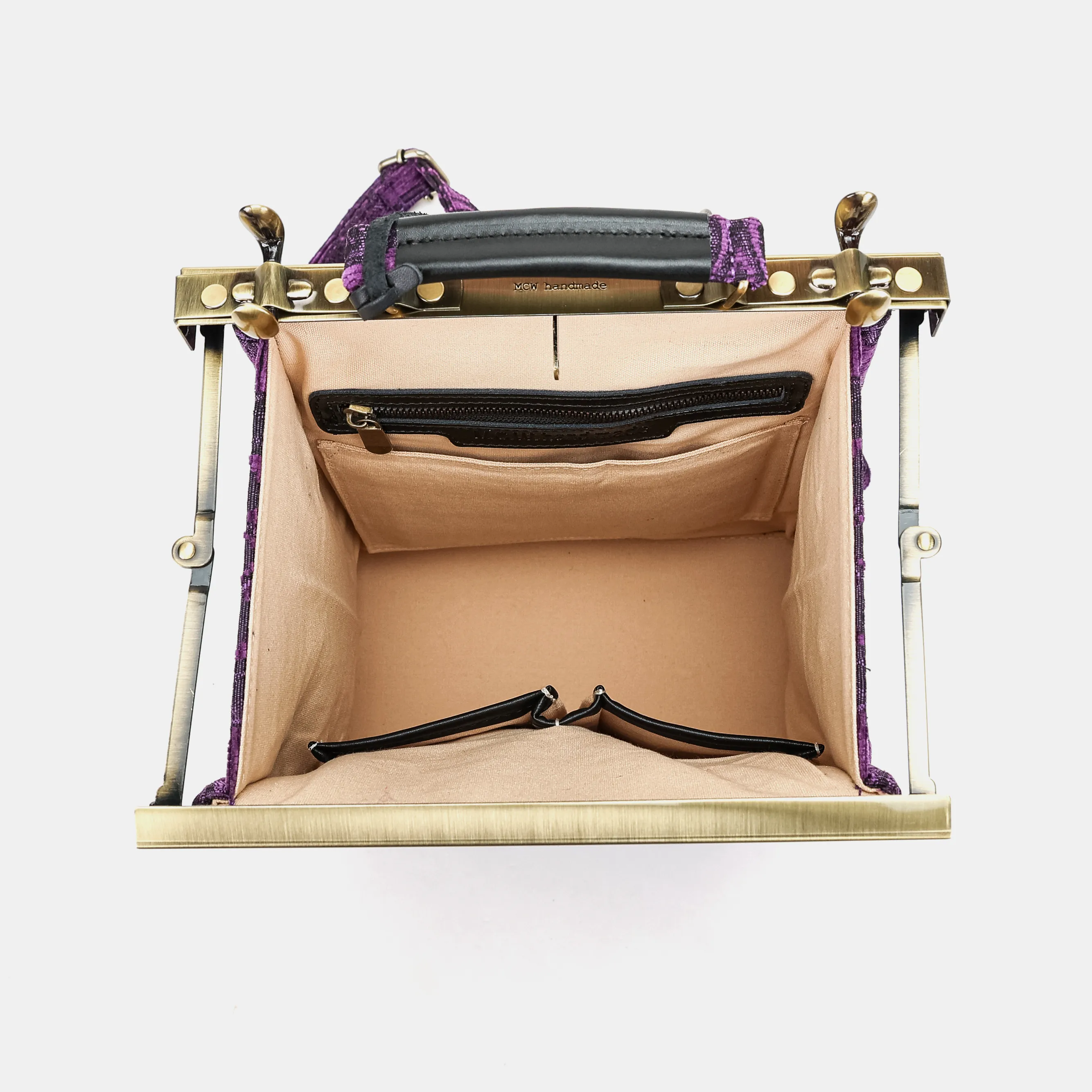 Victorian Blossom Purple Helena Carpet Backpack Gladstone Bag - Image 7