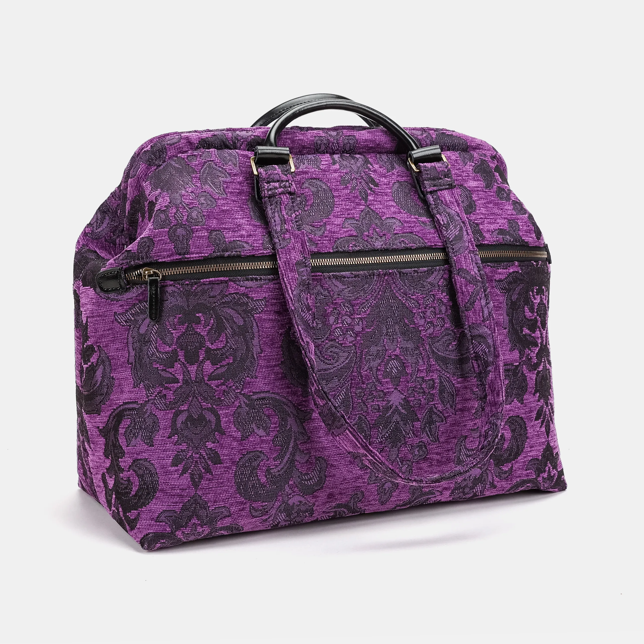 Victorian Blossom Purple Knitting Project Bag - Image 3