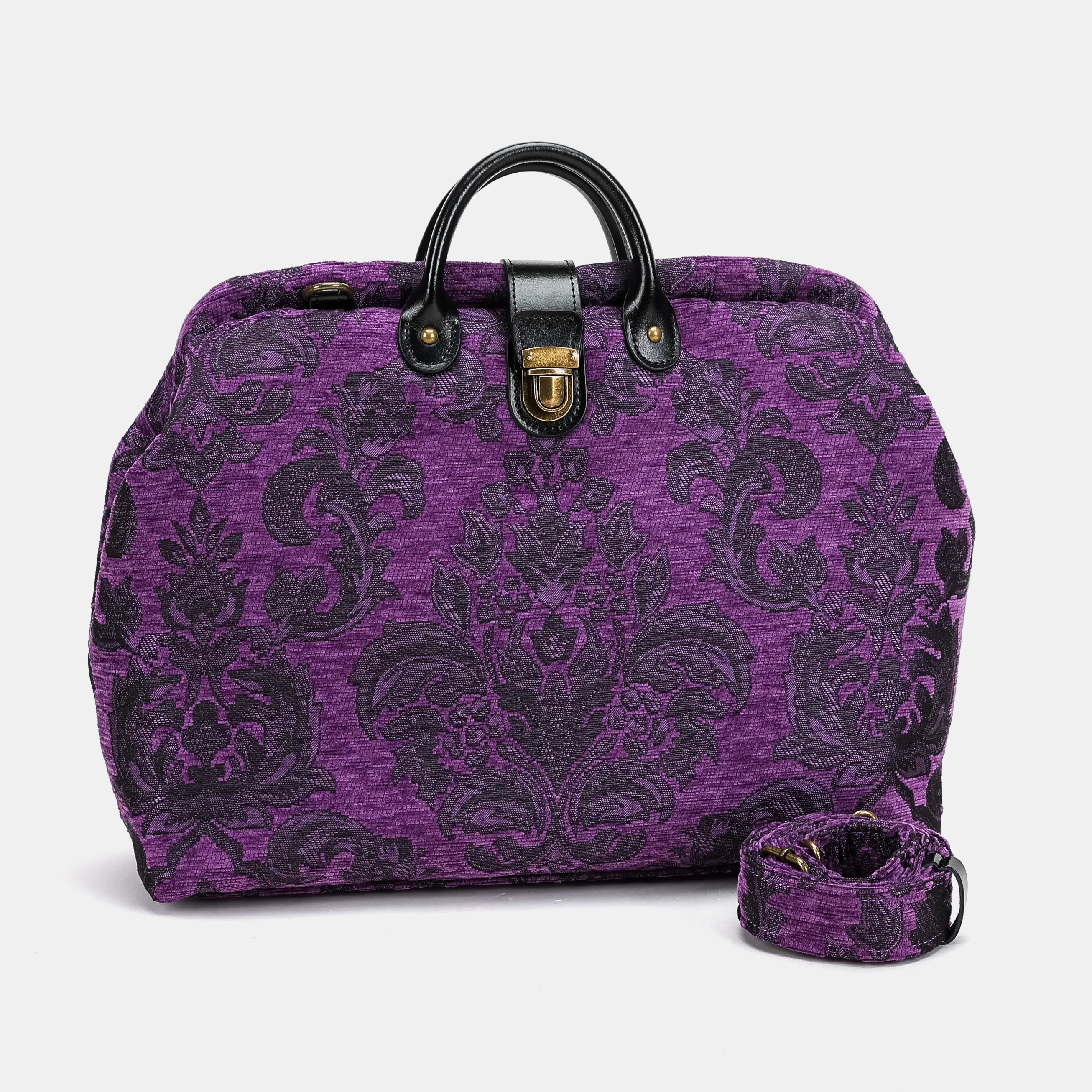 Victorian Blossom Purple Laptop Work Bag - Image 2