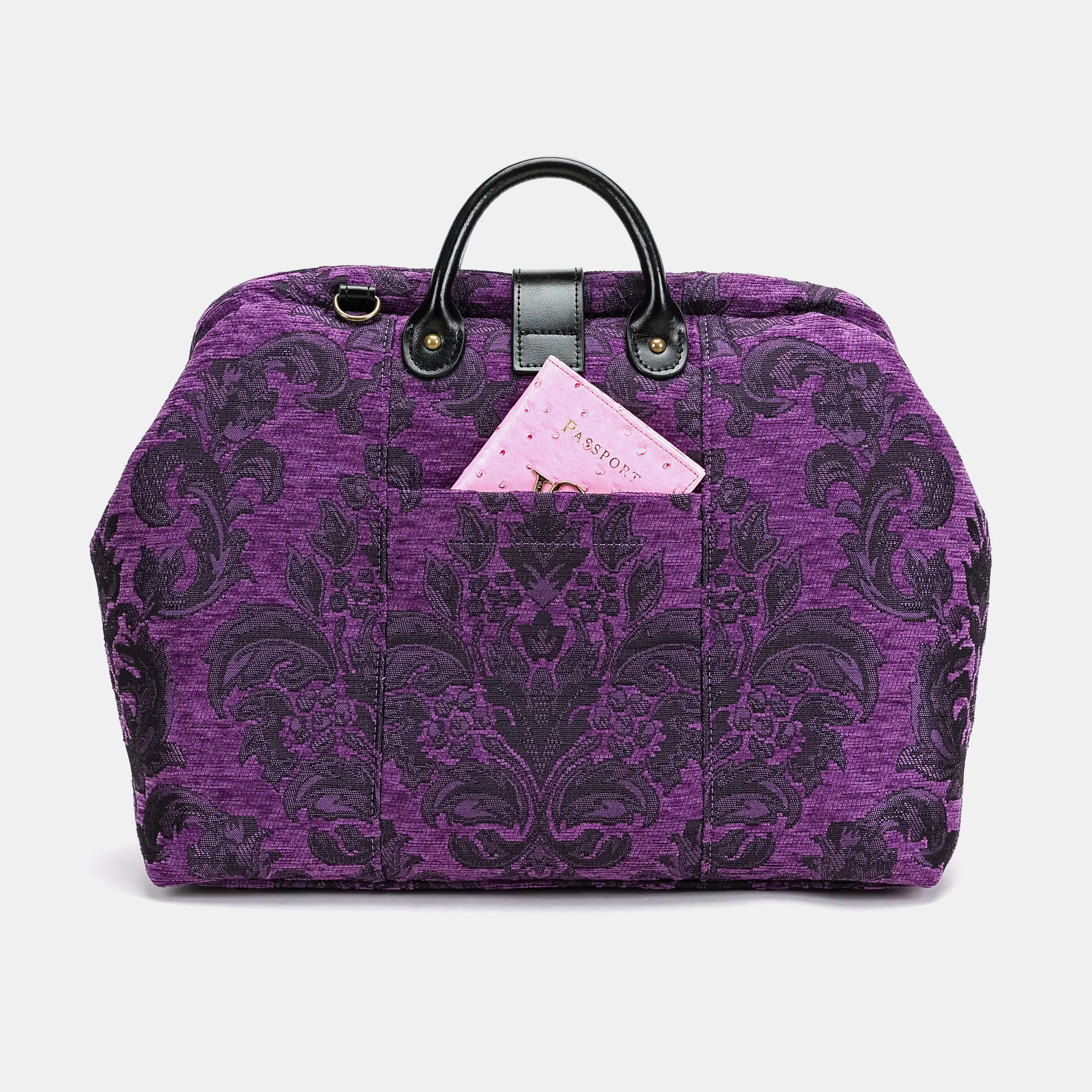 Victorian Blossom Purple Laptop Work Bag - Image 4