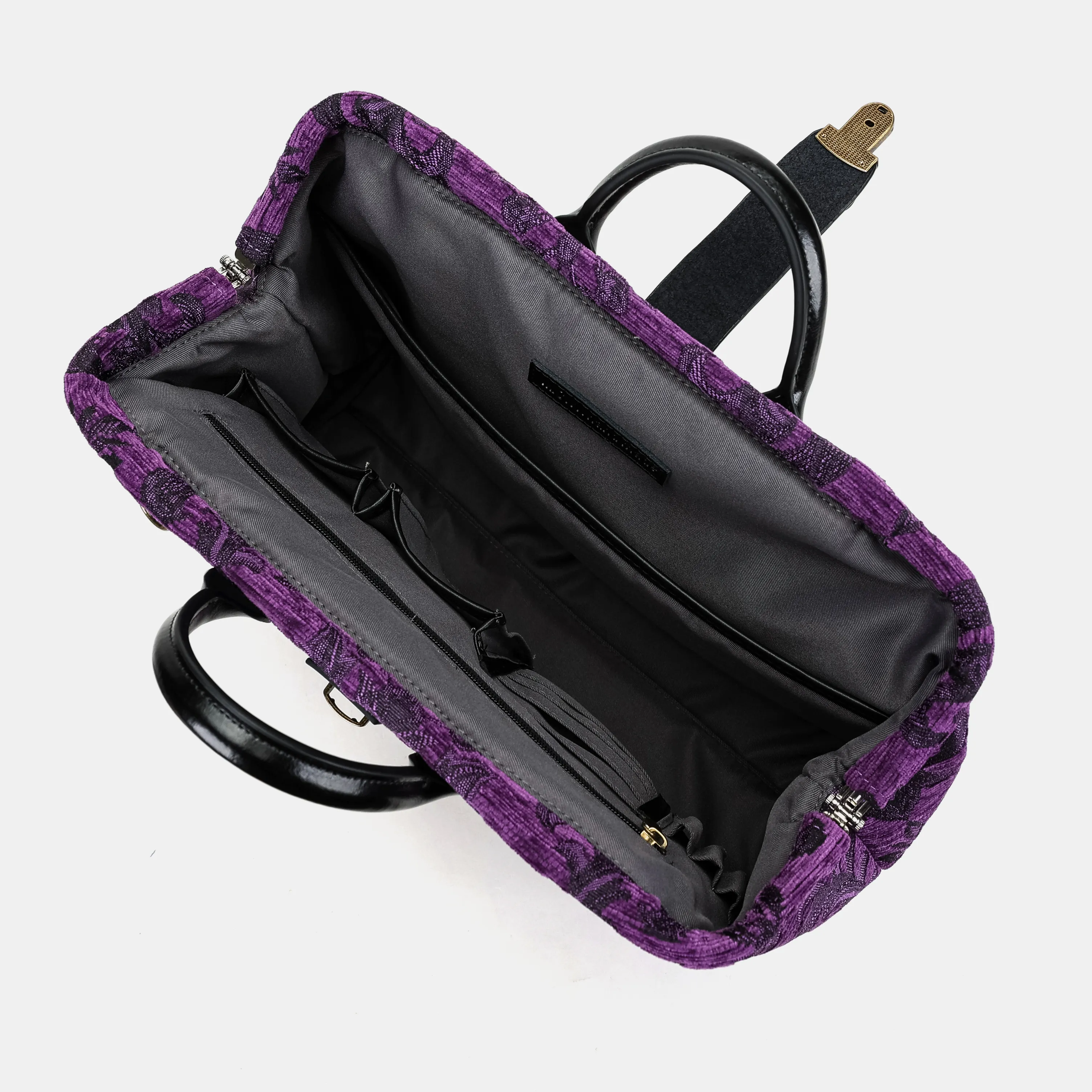 Victorian Blossom Purple Laptop Work Bag - Image 5