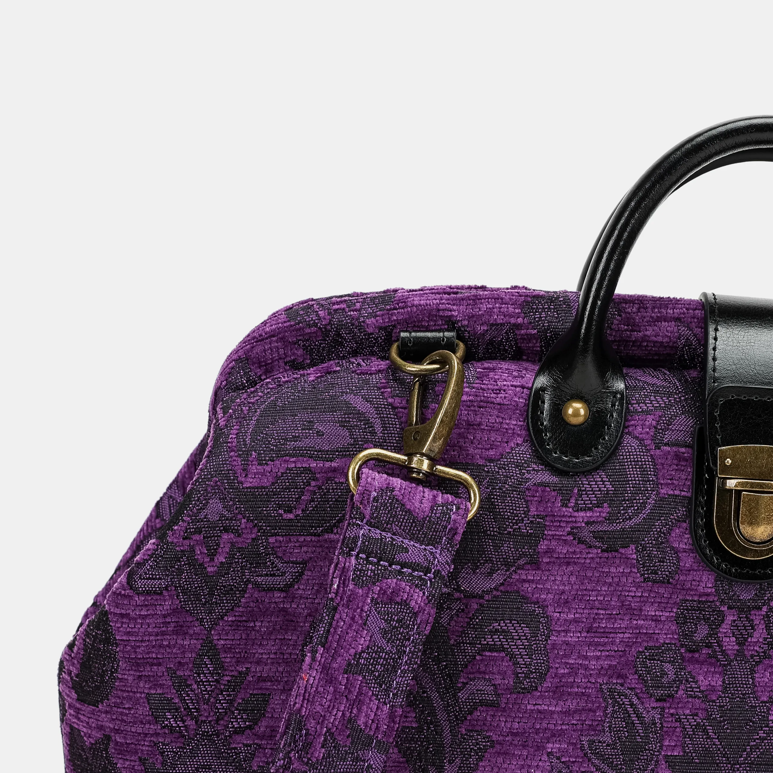 Victorian Blossom Purple Laptop Work Bag - Image 7