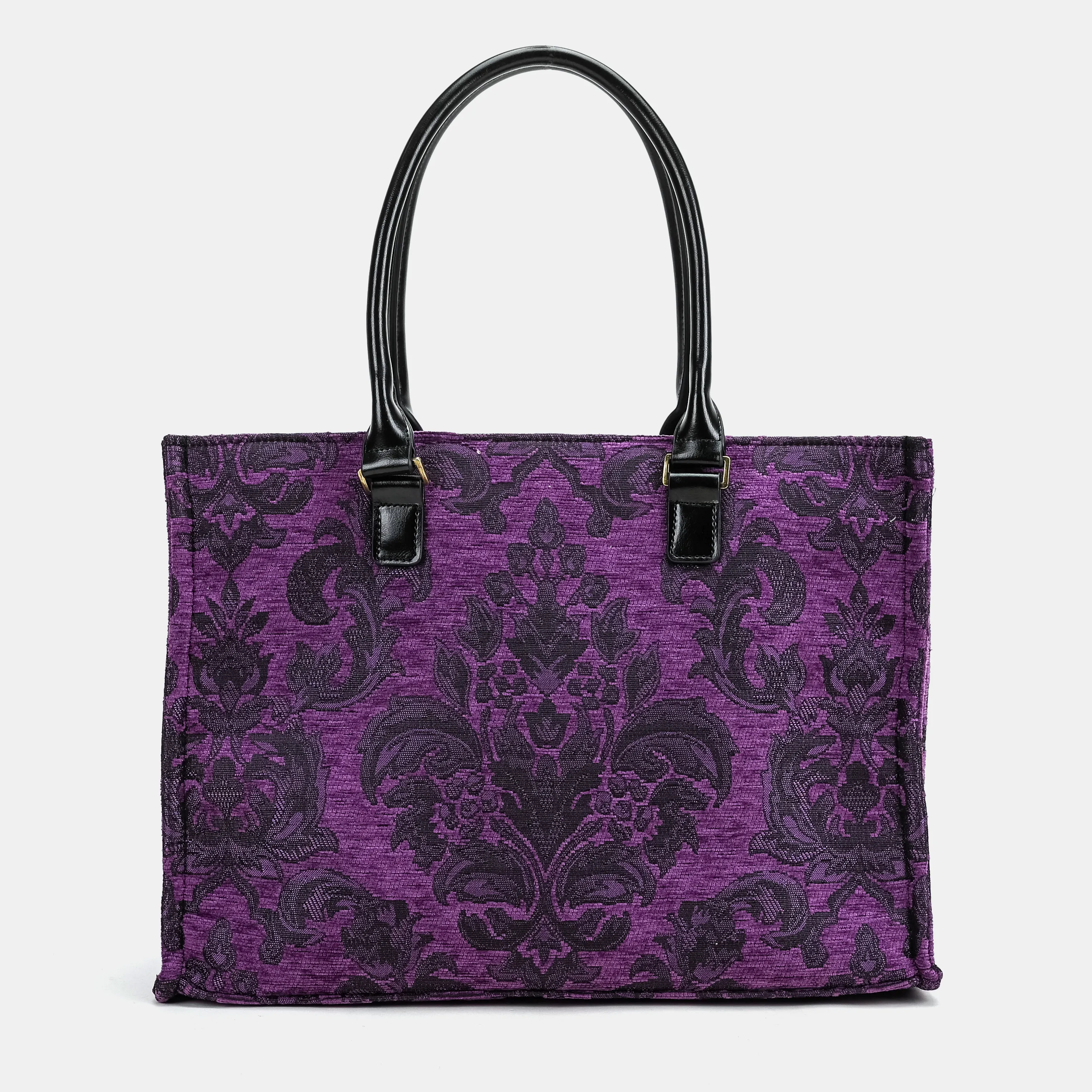 Victorian Blossom Purple Laptop Work Tote