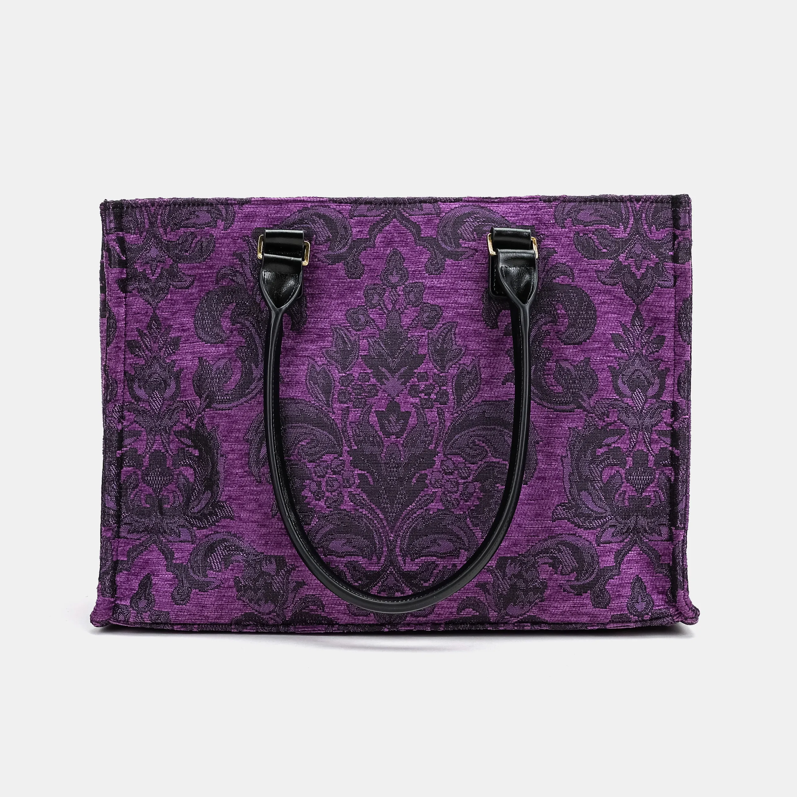 Victorian Blossom Purple Laptop Work Tote - Image 6