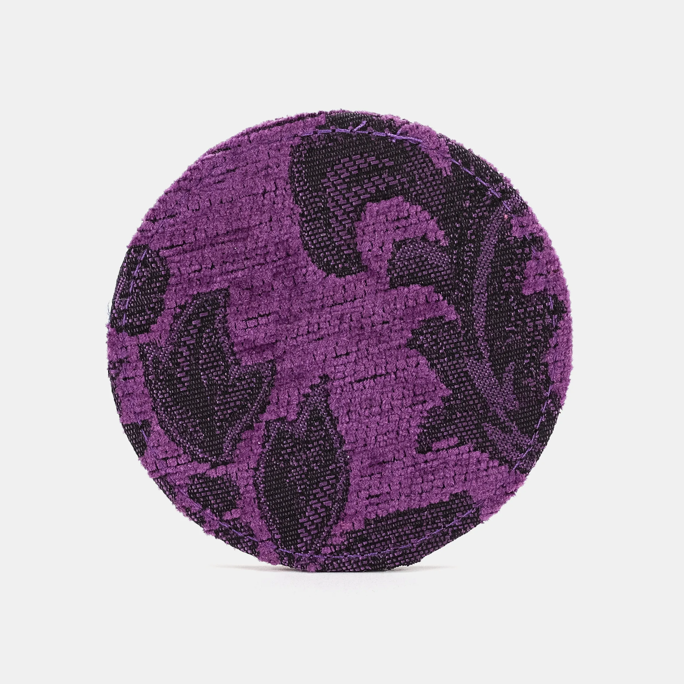 Victorian Blossom Purple Round Coaster Set with Holder - Image 3