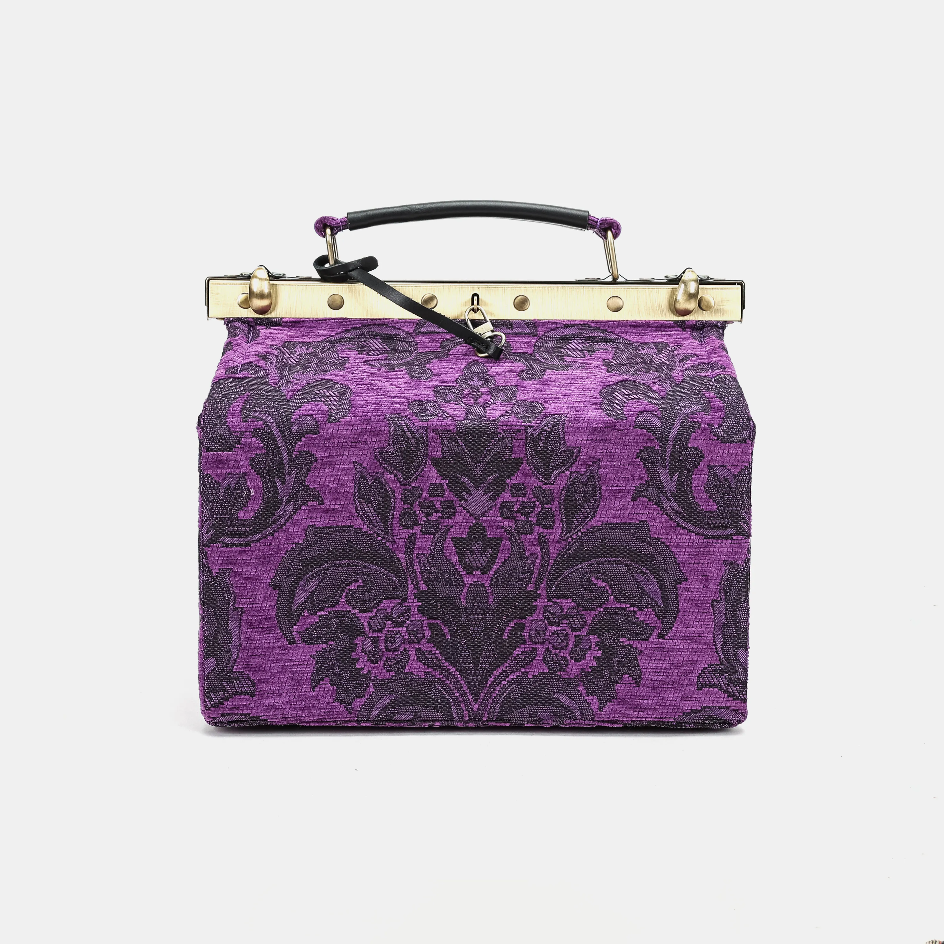 Victorian Blossom Purple Vivienne Carpet Purse Gladstone Bag - Image 2