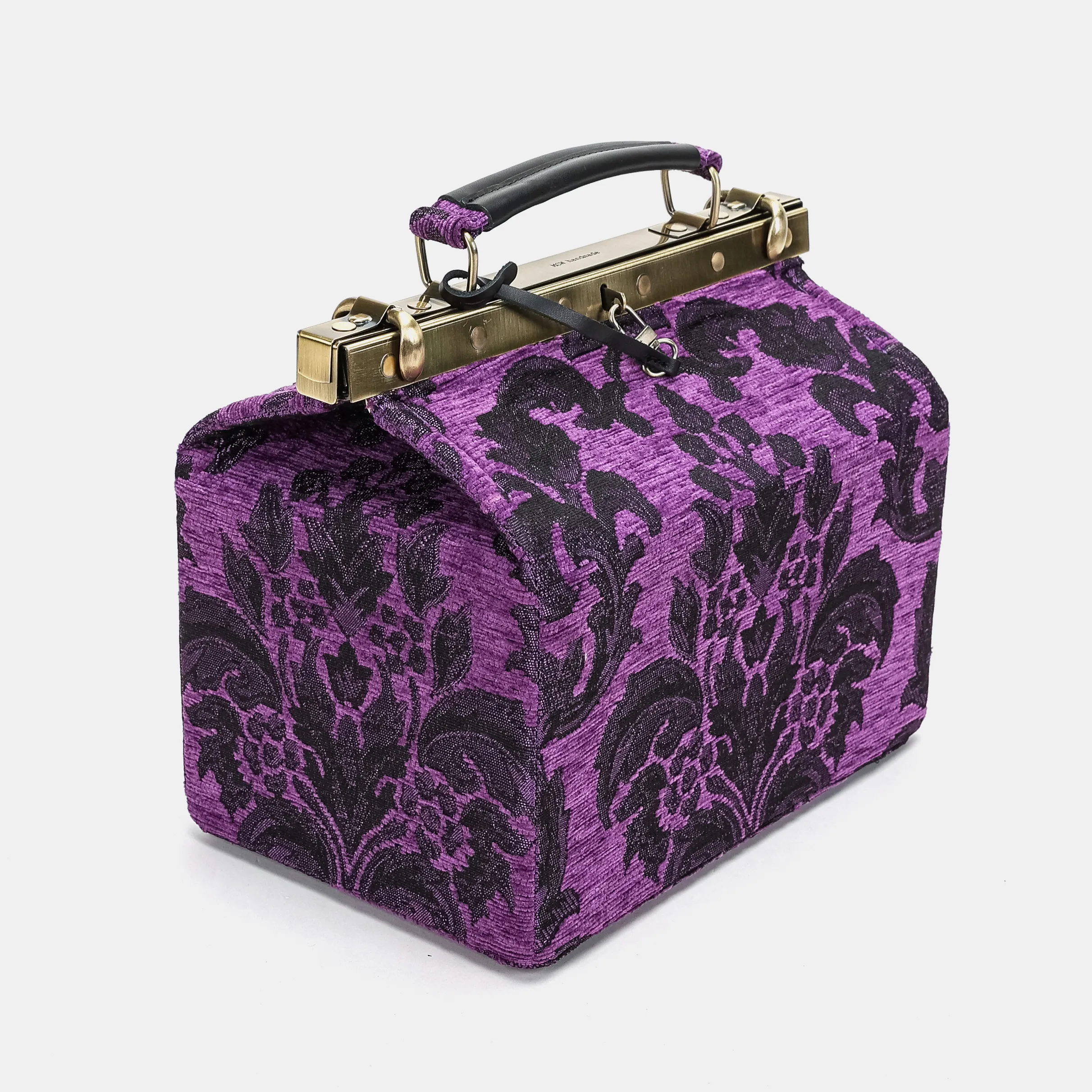 Victorian Blossom Purple Vivienne Carpet Purse Gladstone Bag - Image 3