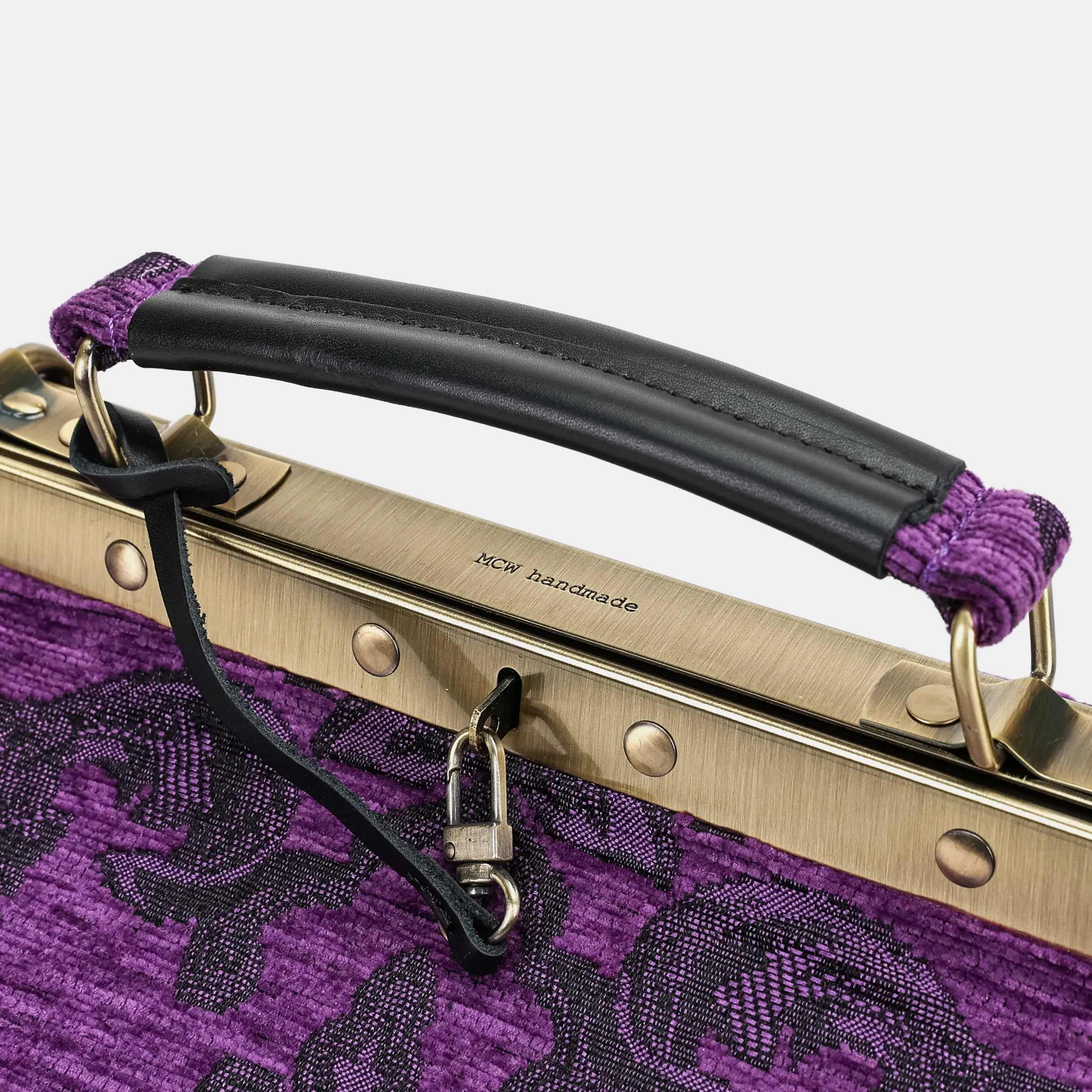 Victorian Blossom Purple Vivienne Carpet Purse Gladstone Bag - Image 6