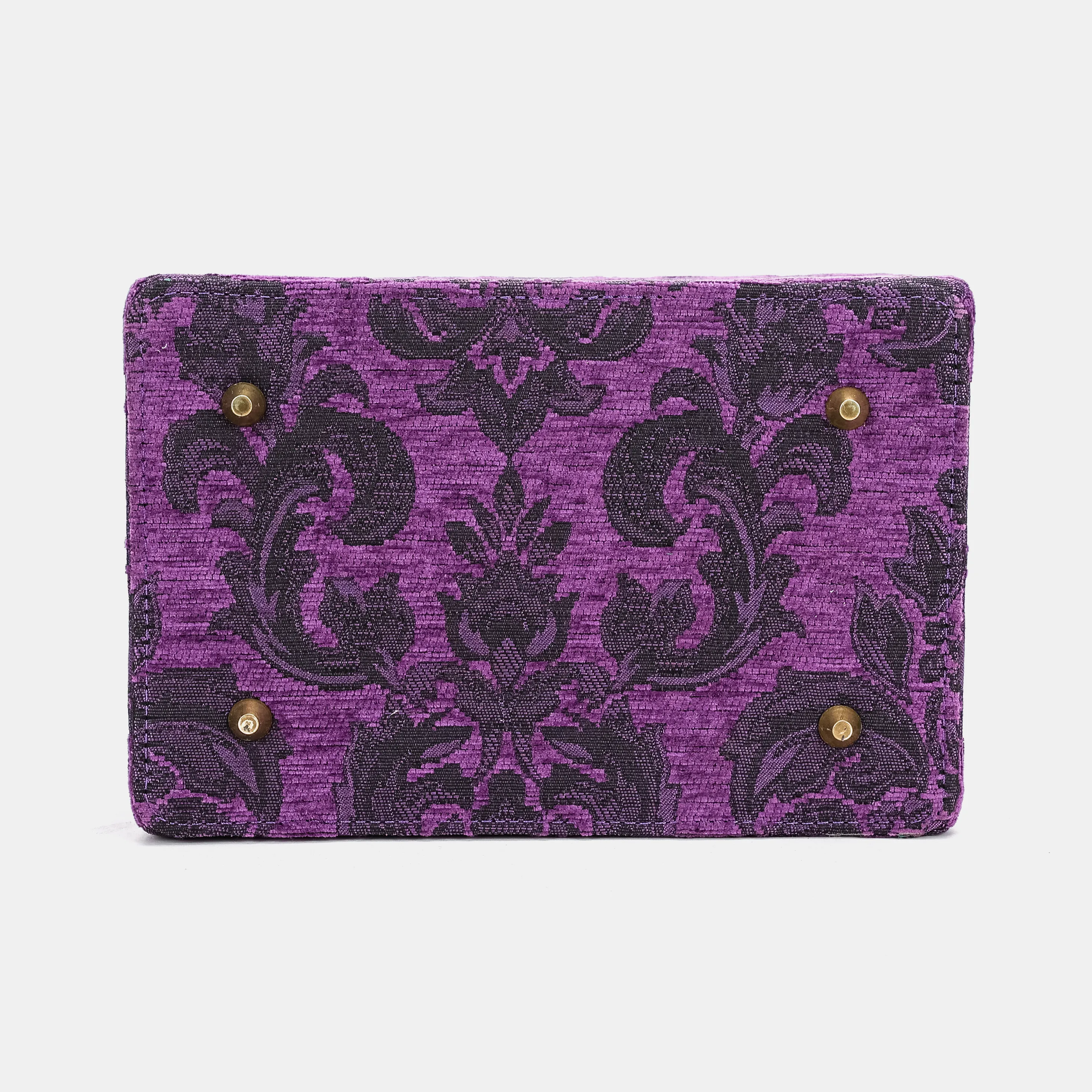 Victorian Blossom Purple Vivienne Carpet Purse Gladstone Bag - Image 9