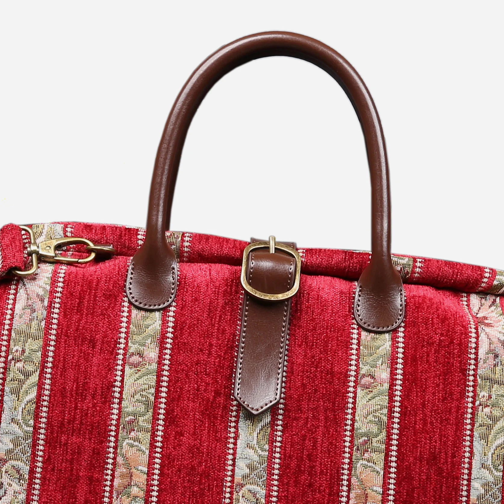 Floral Stripes Red Mary Poppins Weekender - Image 3