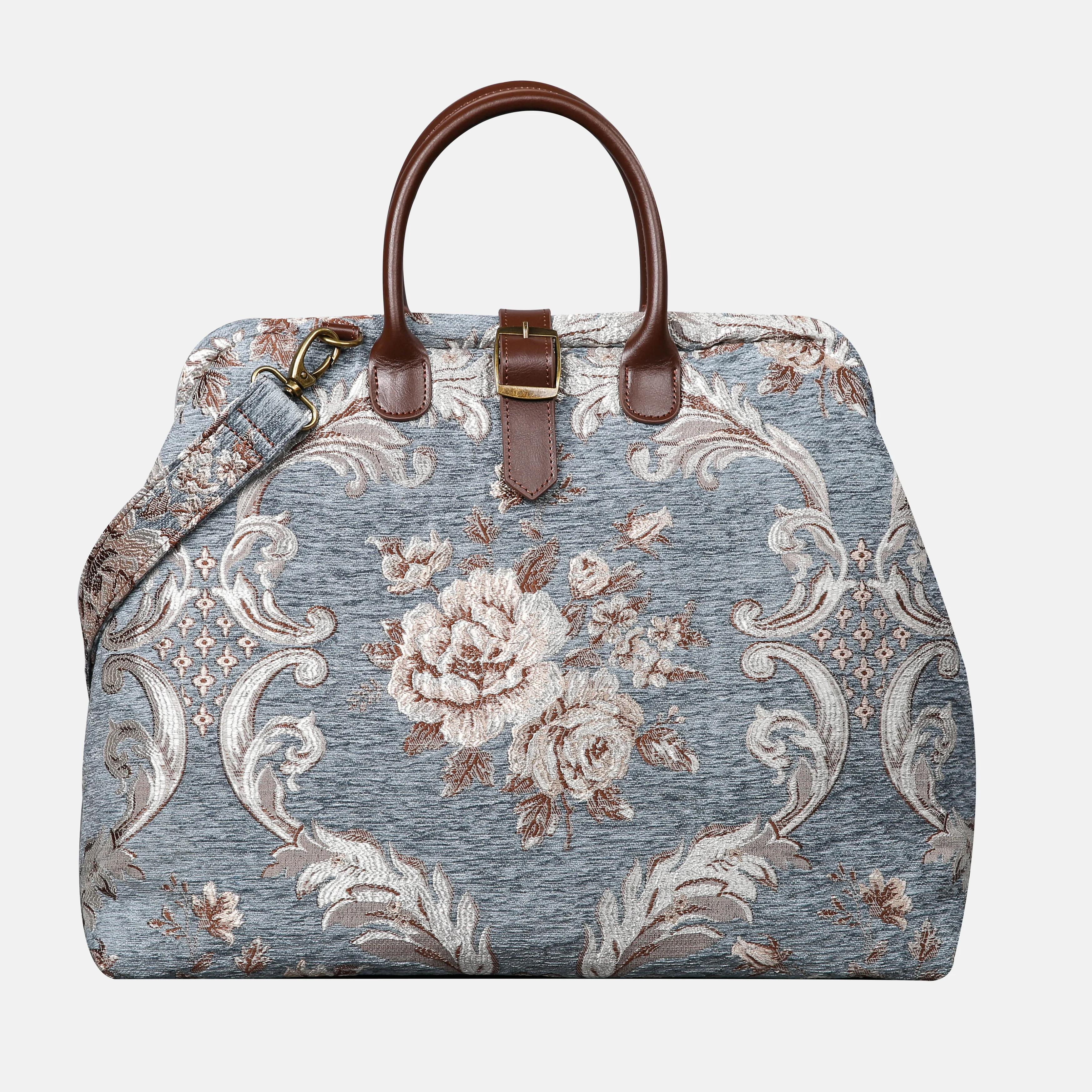 Floral Windy Blue Mary Poppins Weekender