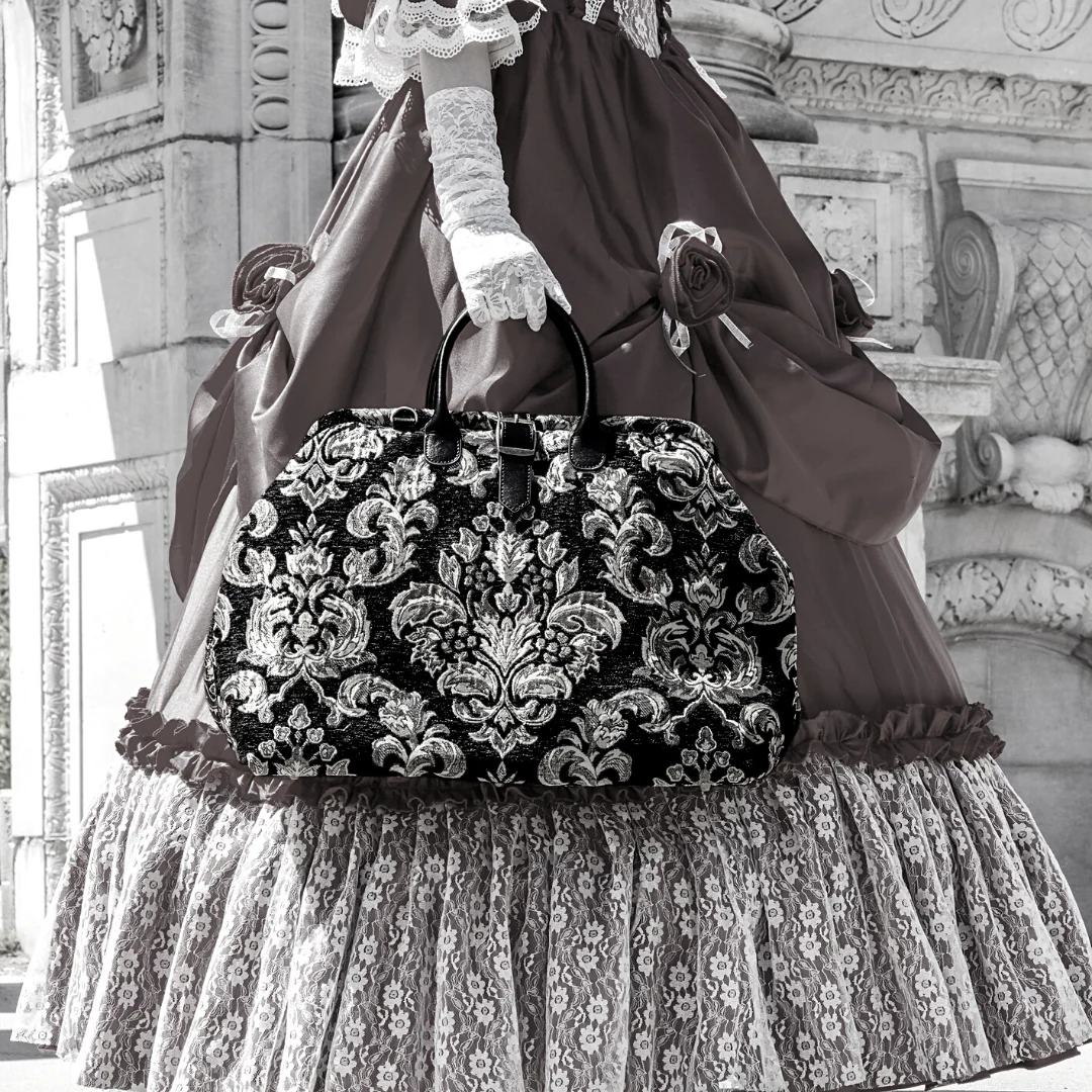 Victorian Blossom Black/Gold Mary Poppins Weekender - Image 2