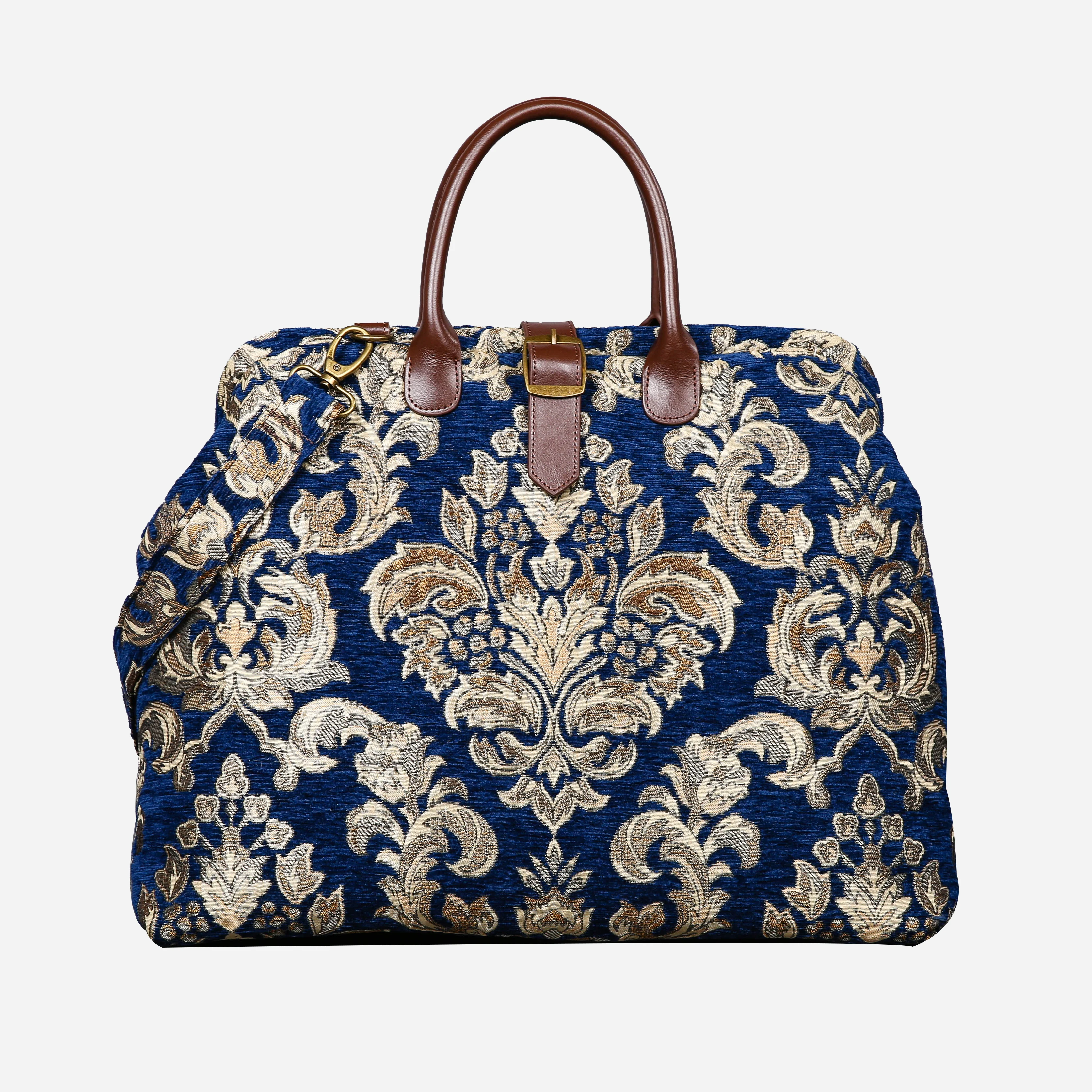 Victorian Blossom Blue/Gold Mary Poppins Weekender