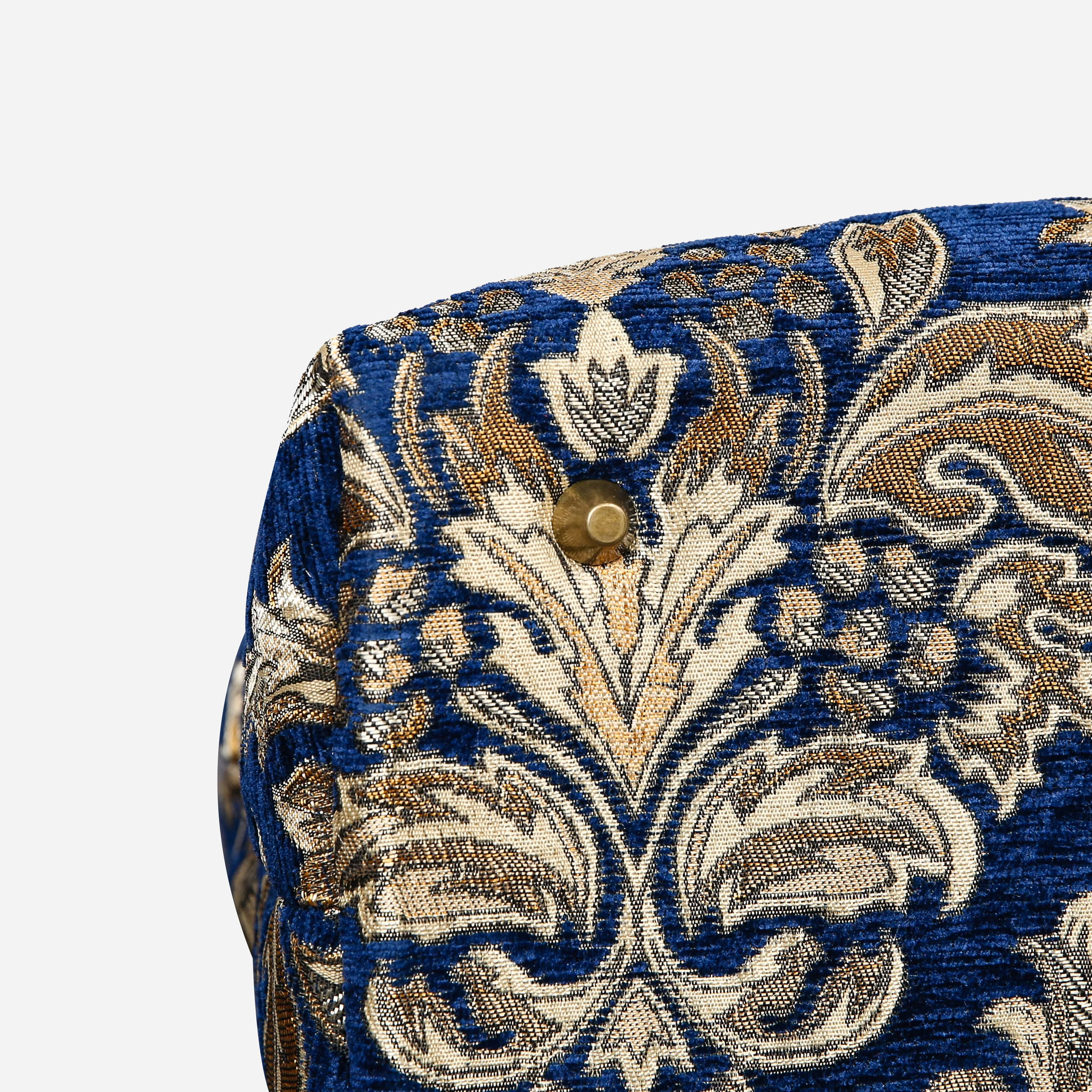 Victorian Blossom Blue/Gold Mary Poppins Weekender - Image 5