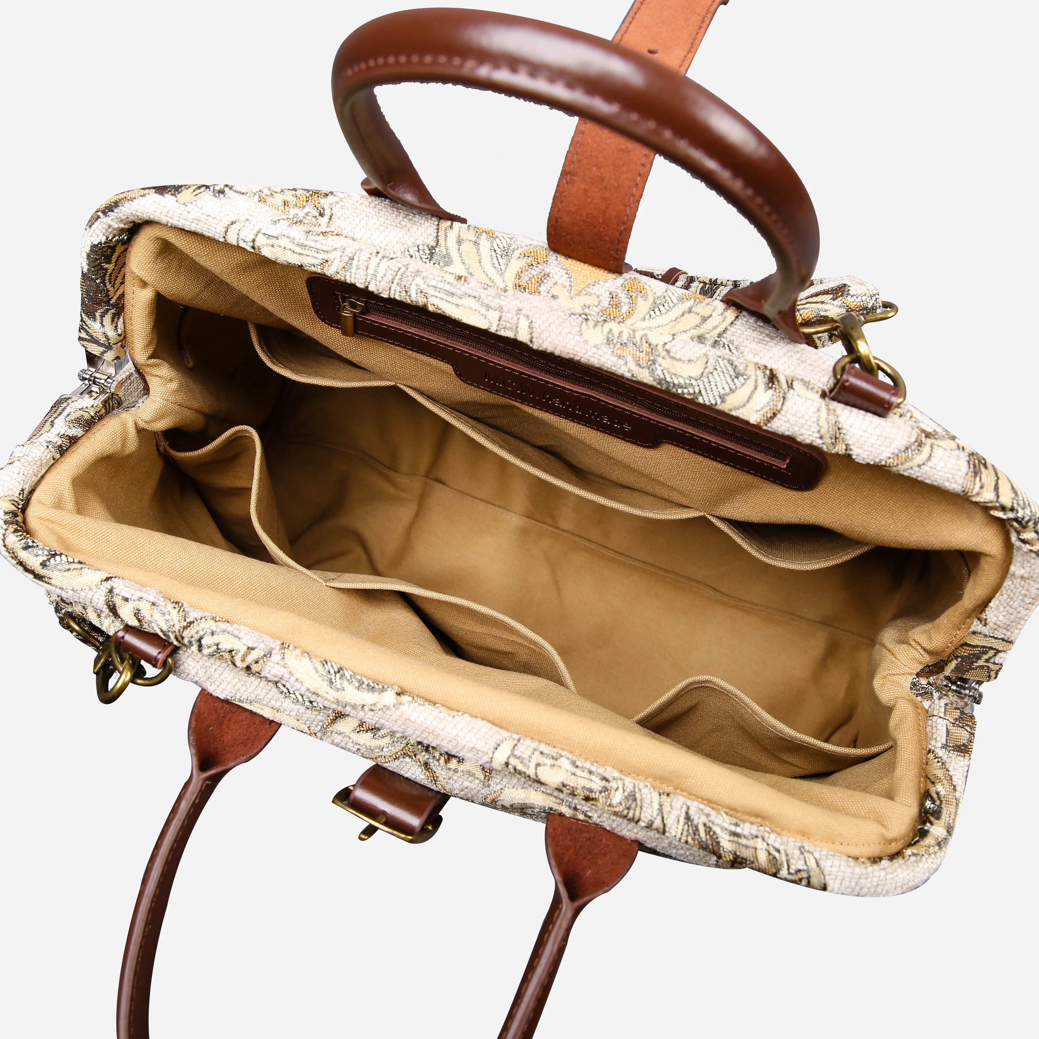 Victorian Blossom Cream/Gold Mary Poppins Weekender - Image 7